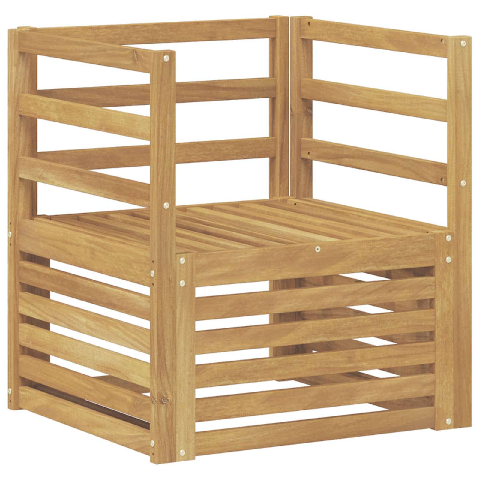 vidaXL Outdoor-Sofa Massivholz Akazie Weiß