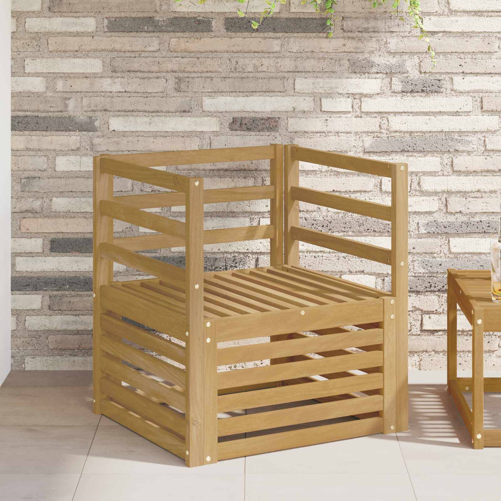 vidaXL Outdoor-Sofa Massivholz Akazie Weiß