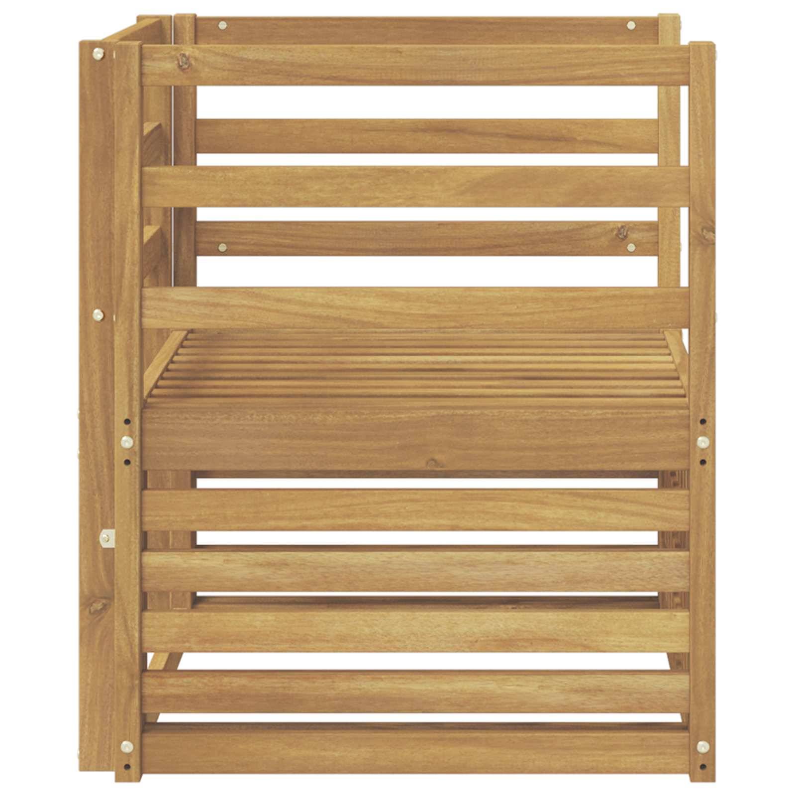 vidaXL Outdoor-Sofa Massivholz Akazie Weiß