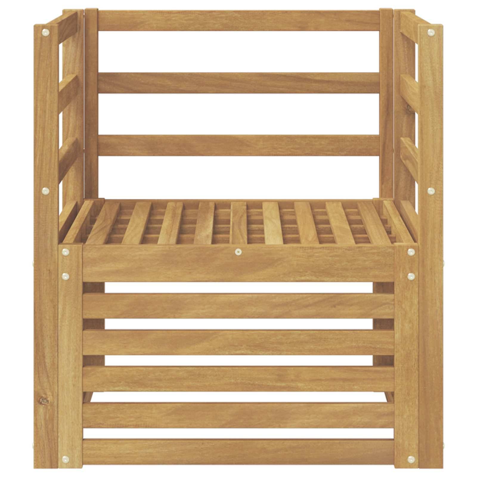 vidaXL Outdoor-Sofa Massivholz Akazie Weiß