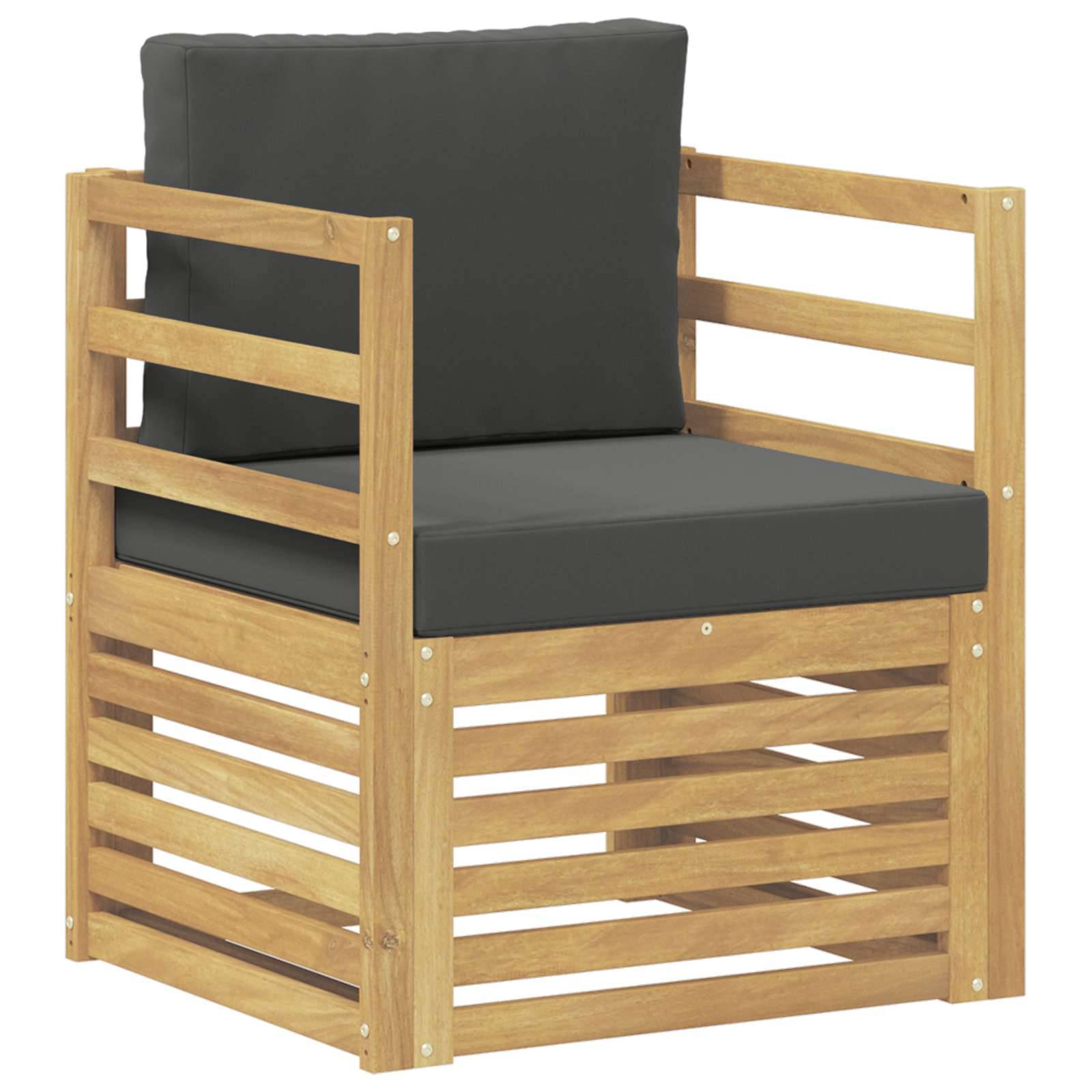vidaXL Outdoor-Sofa Polyester Weiß und Anthrazit
