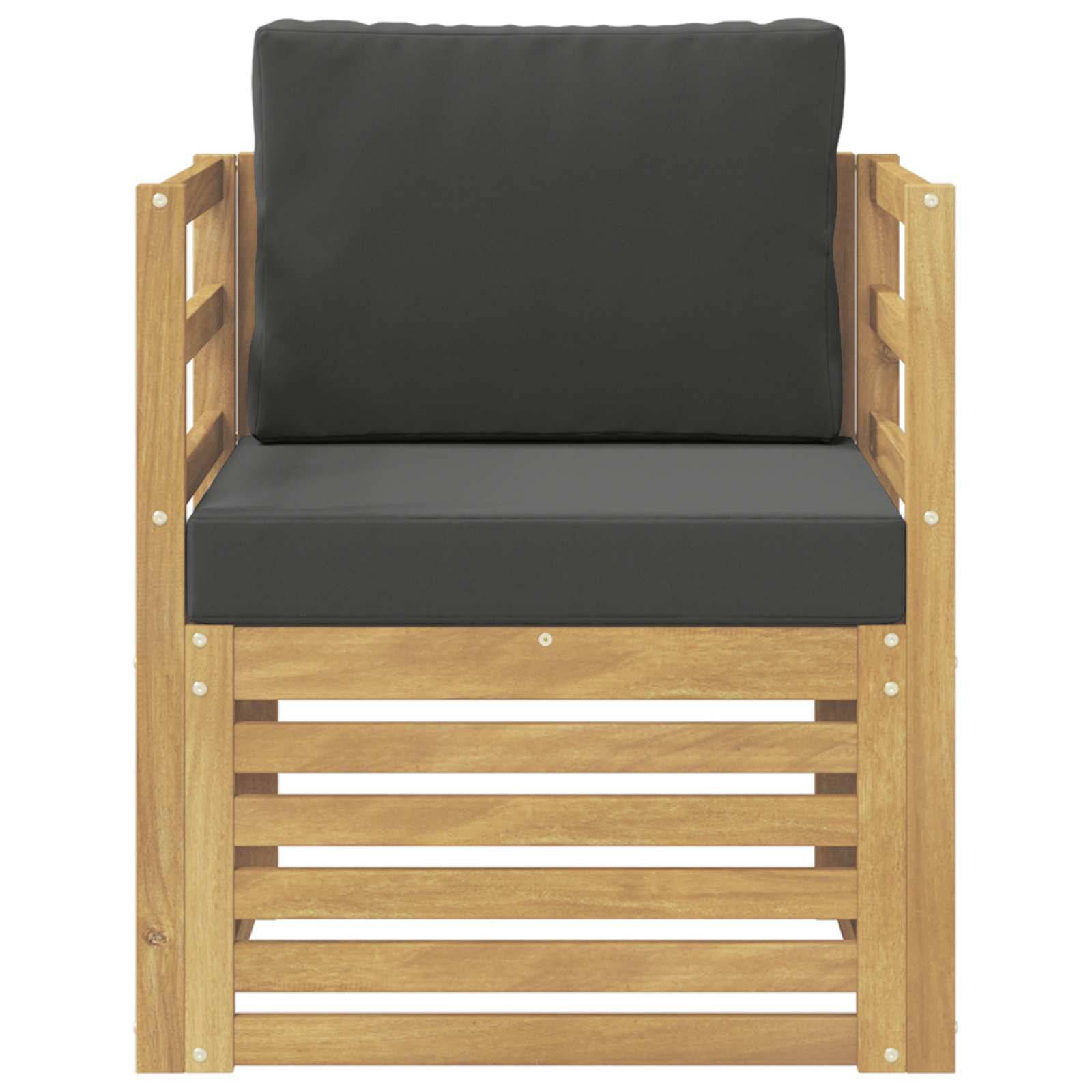 vidaXL Outdoor-Sofa Polyester Weiß und Anthrazit