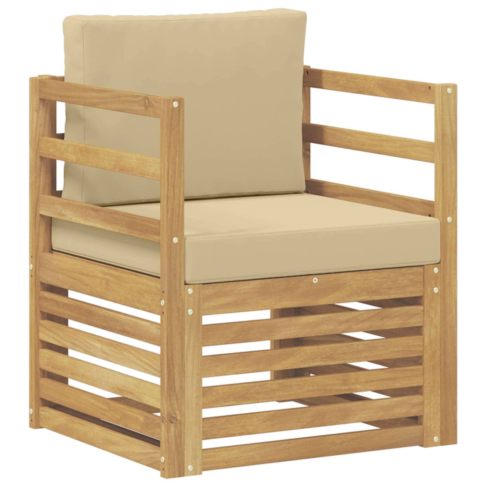 vidaXL Outdoor-Sofa Polyester Weiß