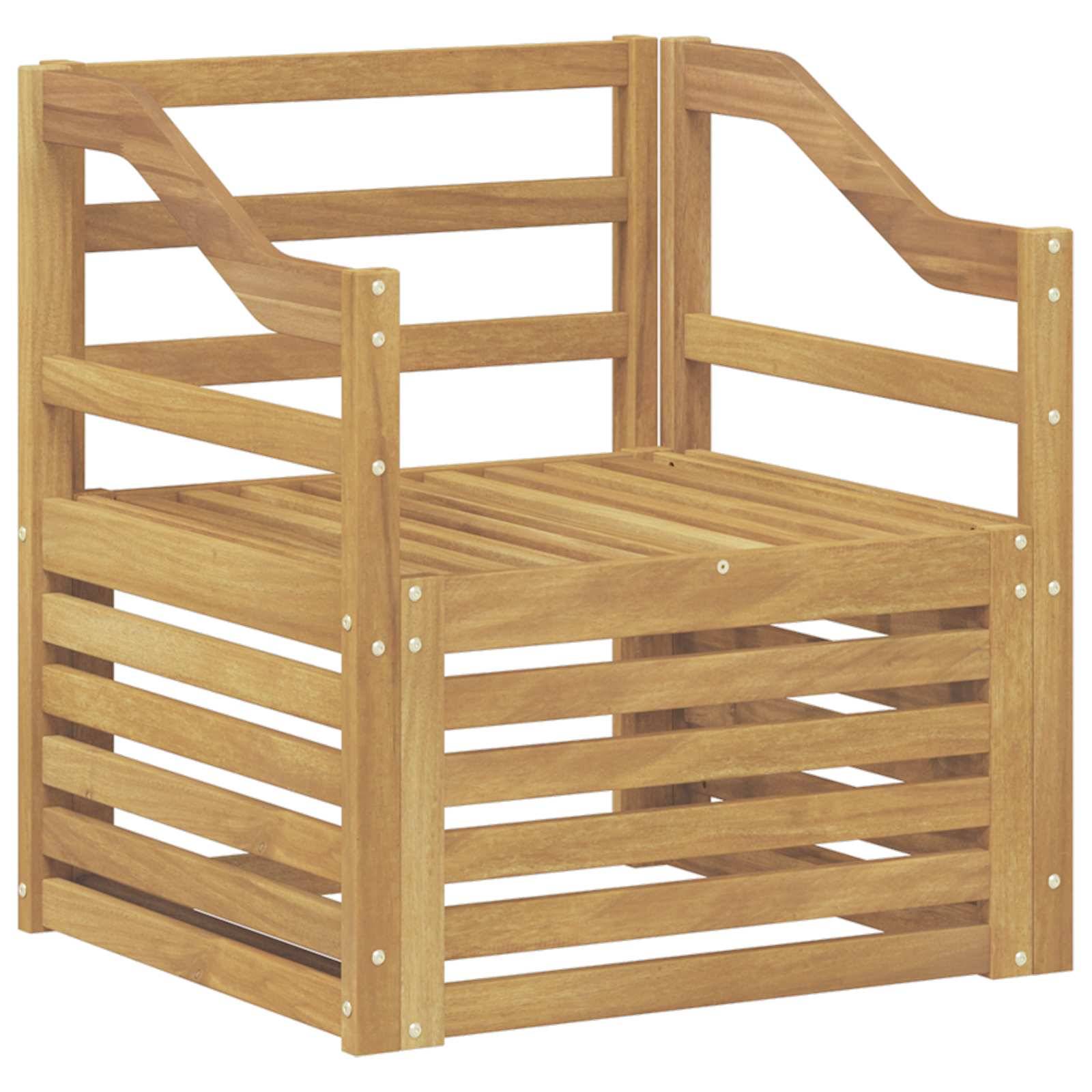vidaXL Outdoor-Sofa Massivholz Akazie Weiß