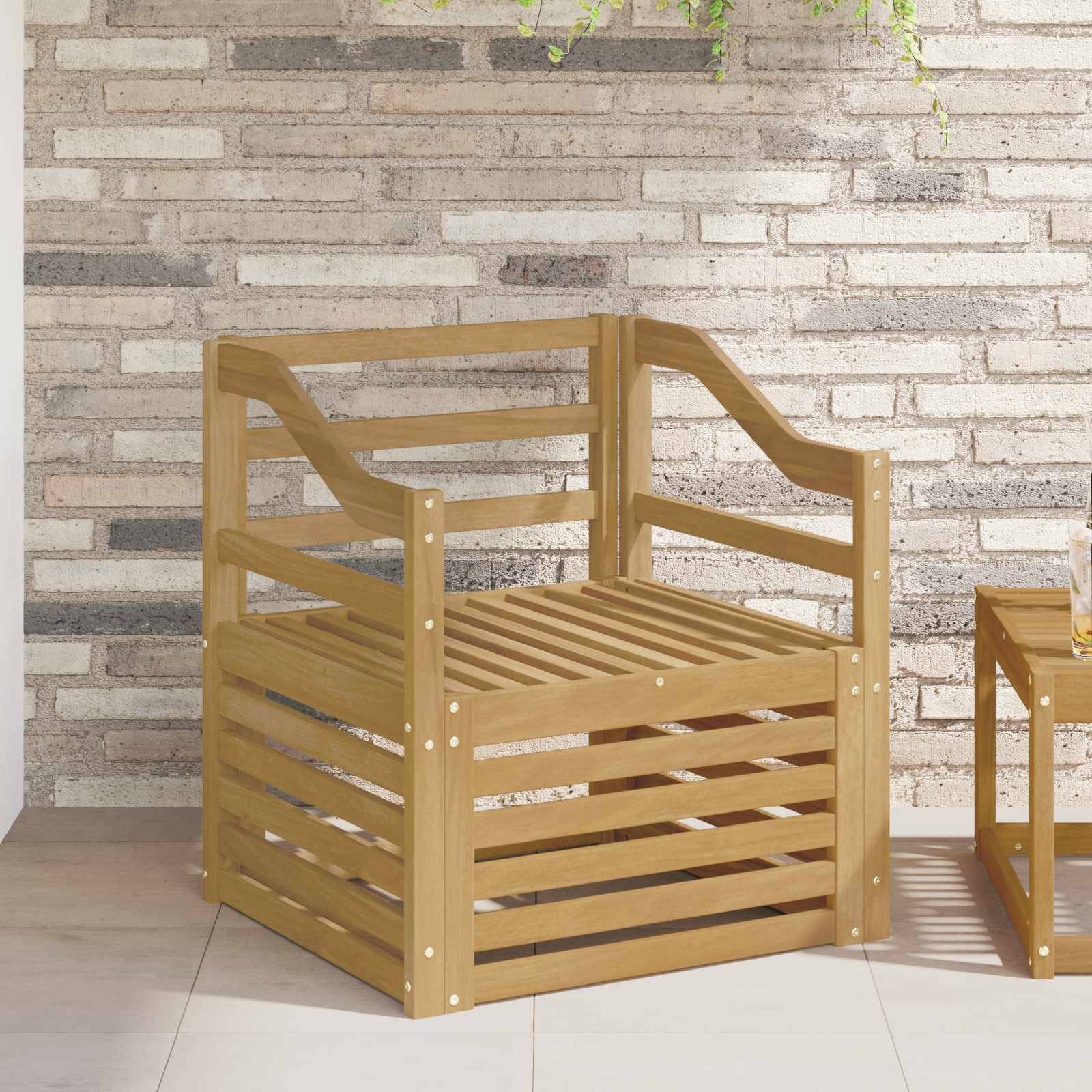 vidaXL Outdoor-Sofa Massivholz Akazie Weiß