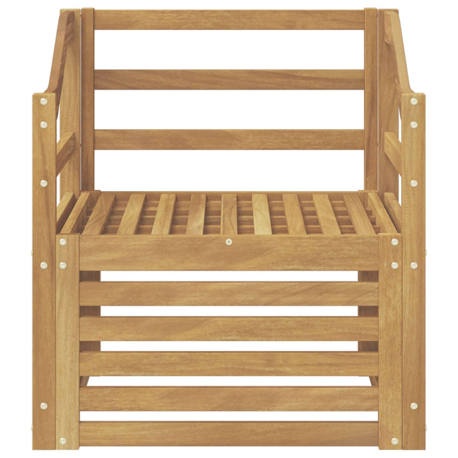 vidaXL Outdoor-Sofa Massivholz Akazie Weiß