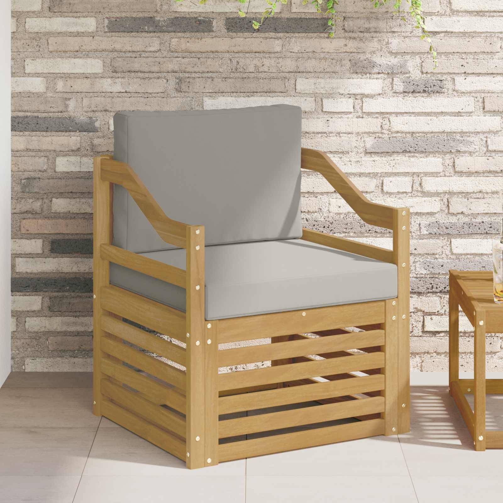 vidaXL Outdoor-Sofa Polyester Weiß