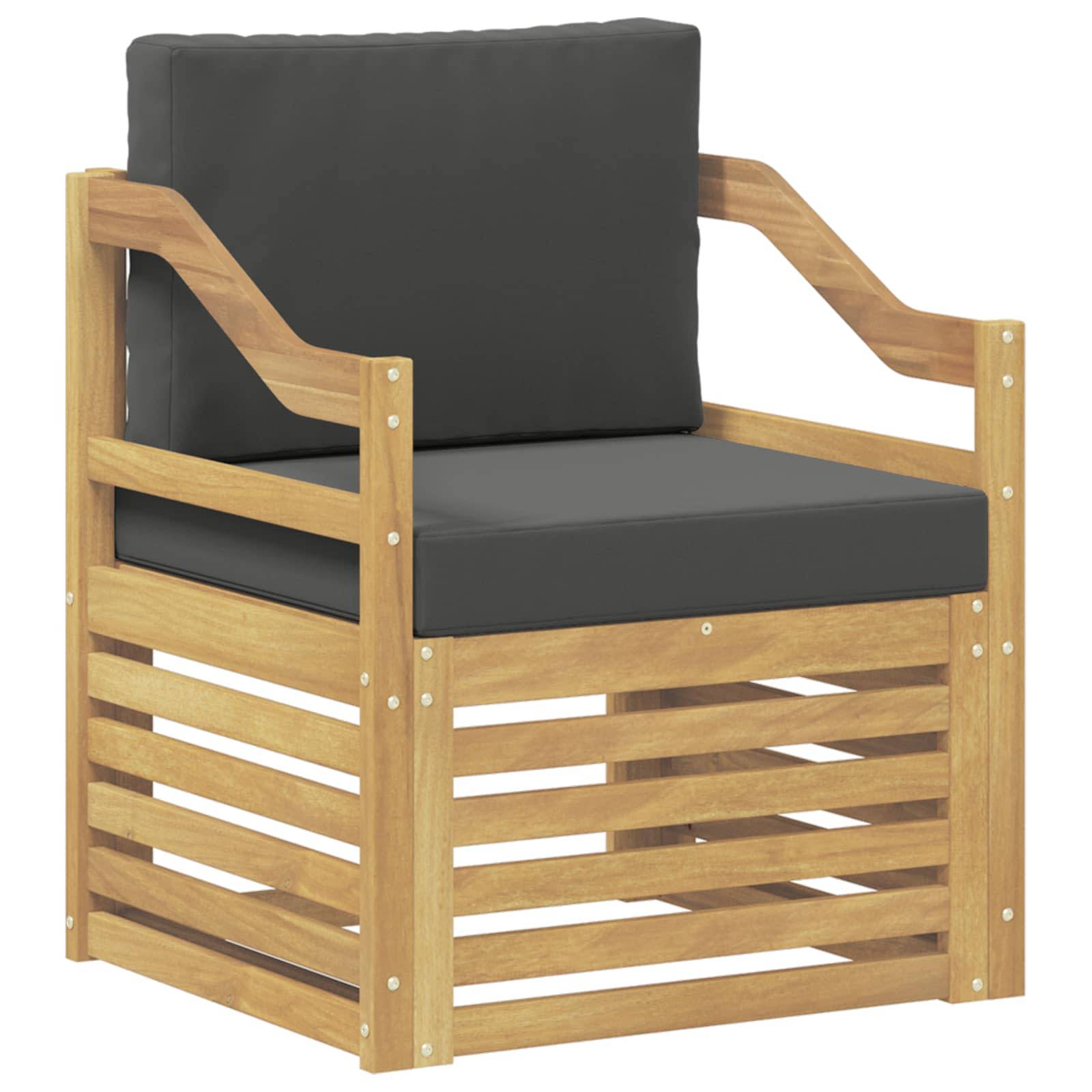 vidaXL Outdoor-Sofa Polyester Weiß und Anthrazit