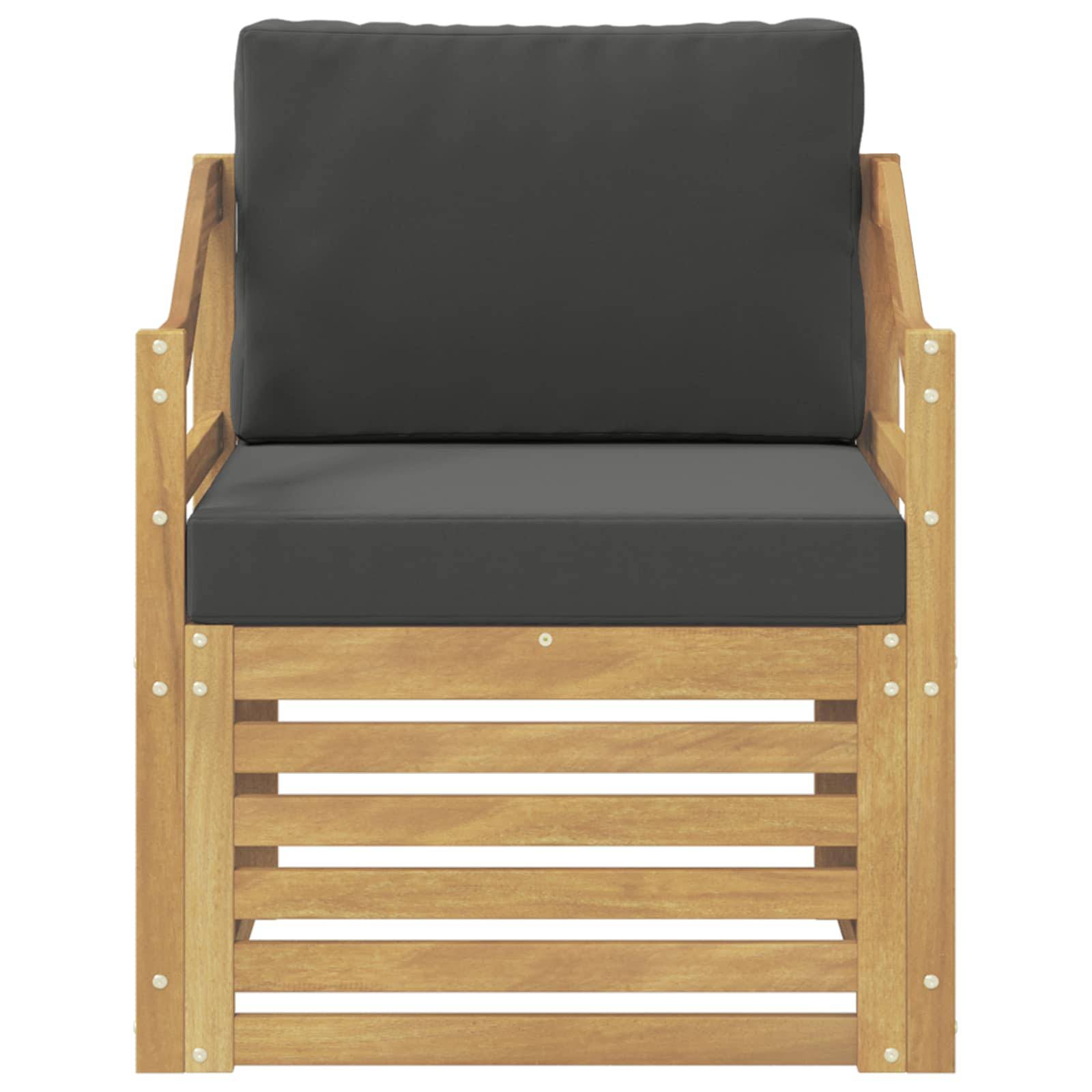 vidaXL Outdoor-Sofa Polyester Weiß und Anthrazit