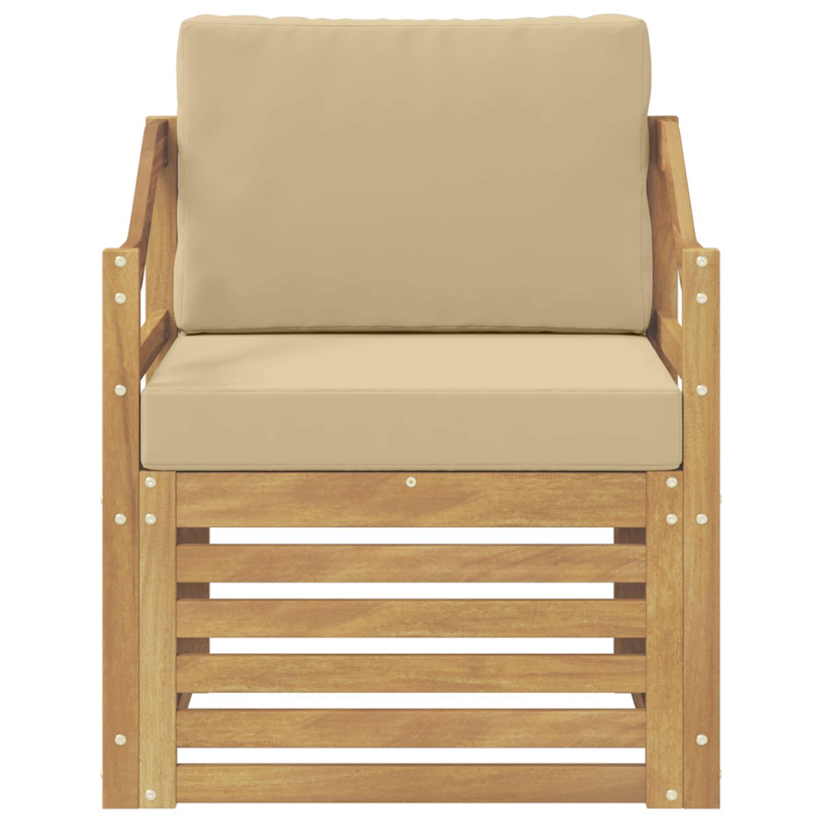 vidaXL Outdoor-Sofa Polyester Weiß und Beige