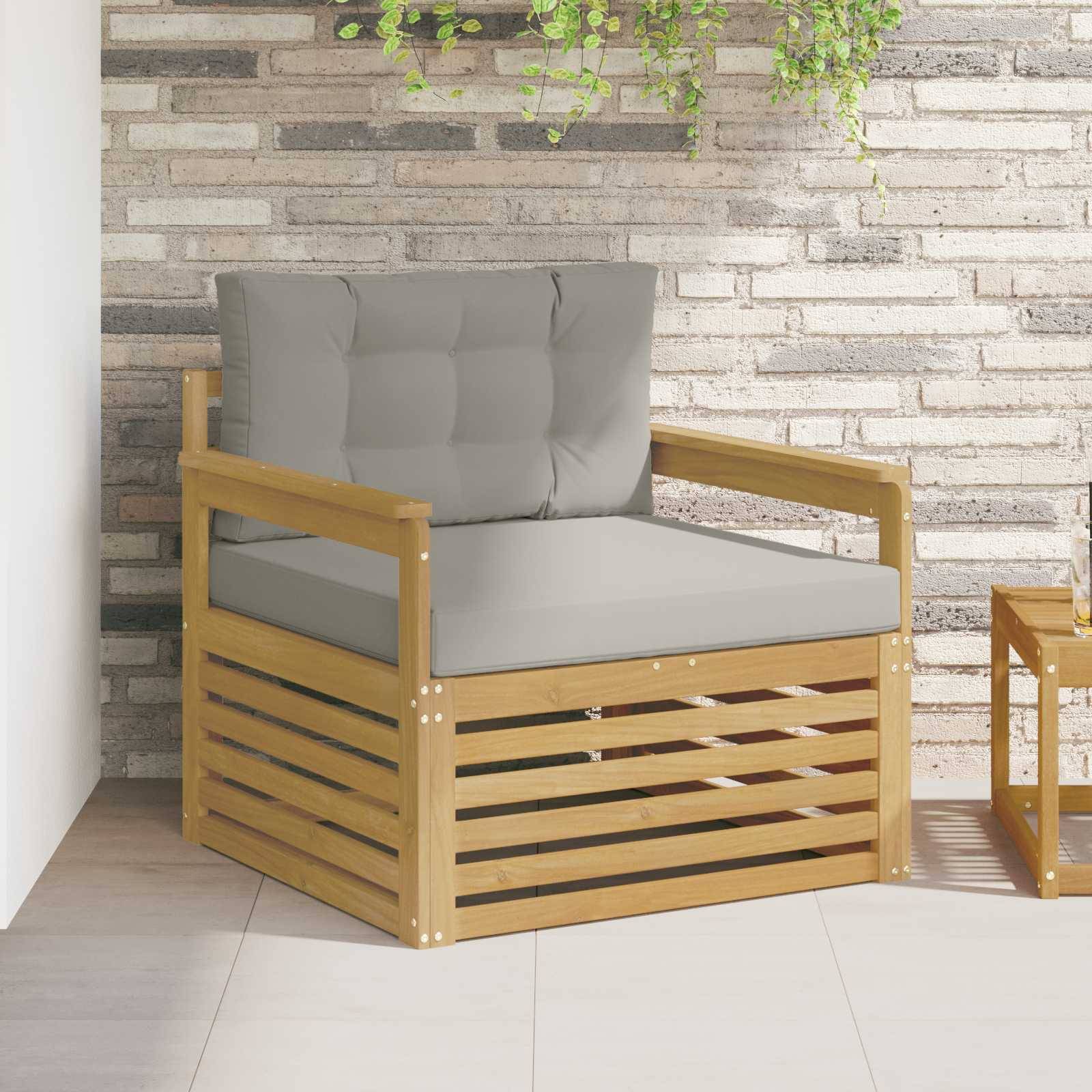 vidaXL Outdoor-Sofa Polyester Weiß