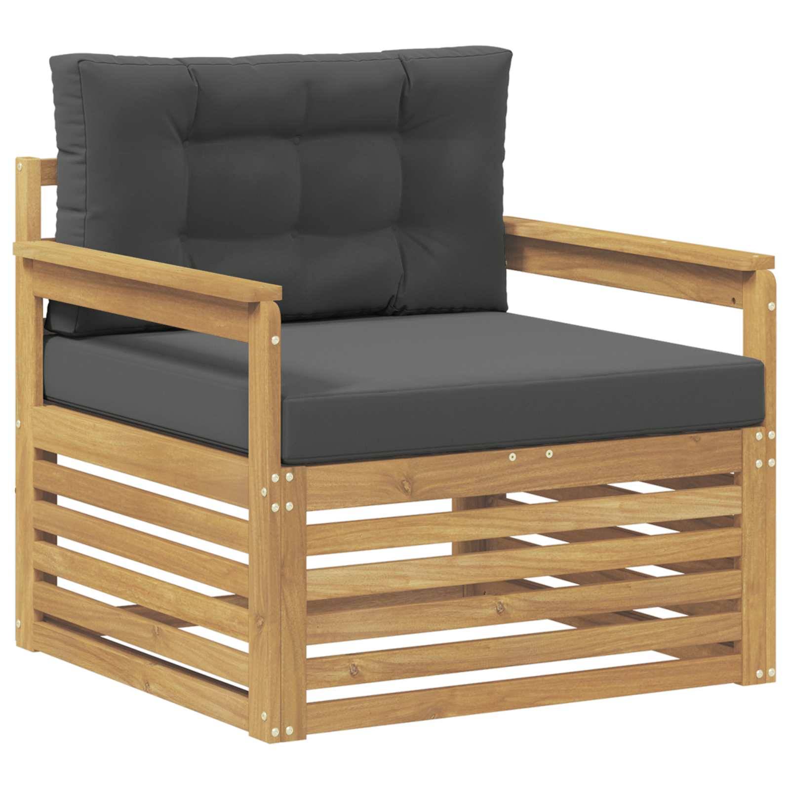 vidaXL Outdoor-Sofa Polyester Weiß und Anthrazit