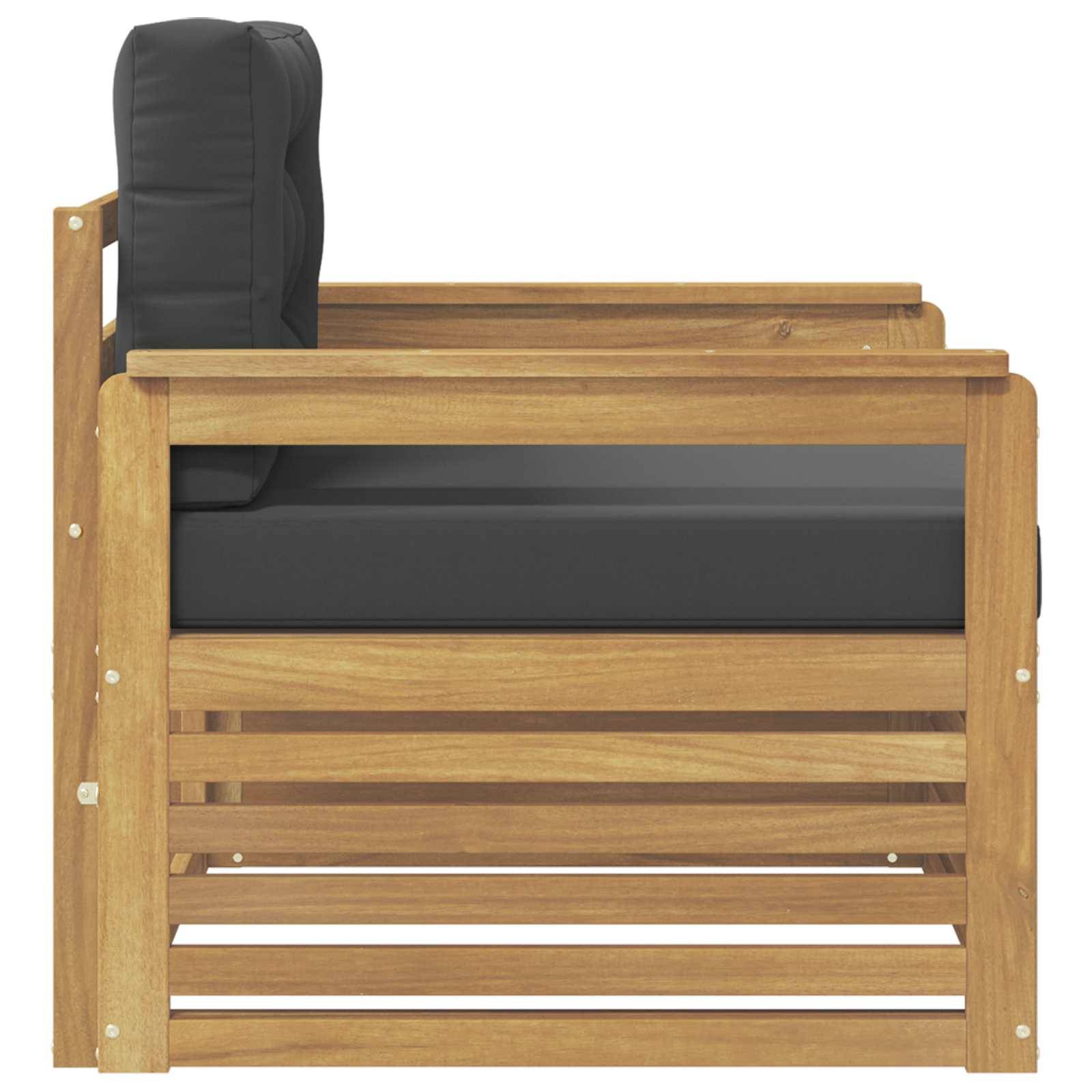 vidaXL Outdoor-Sofa Polyester Weiß und Anthrazit