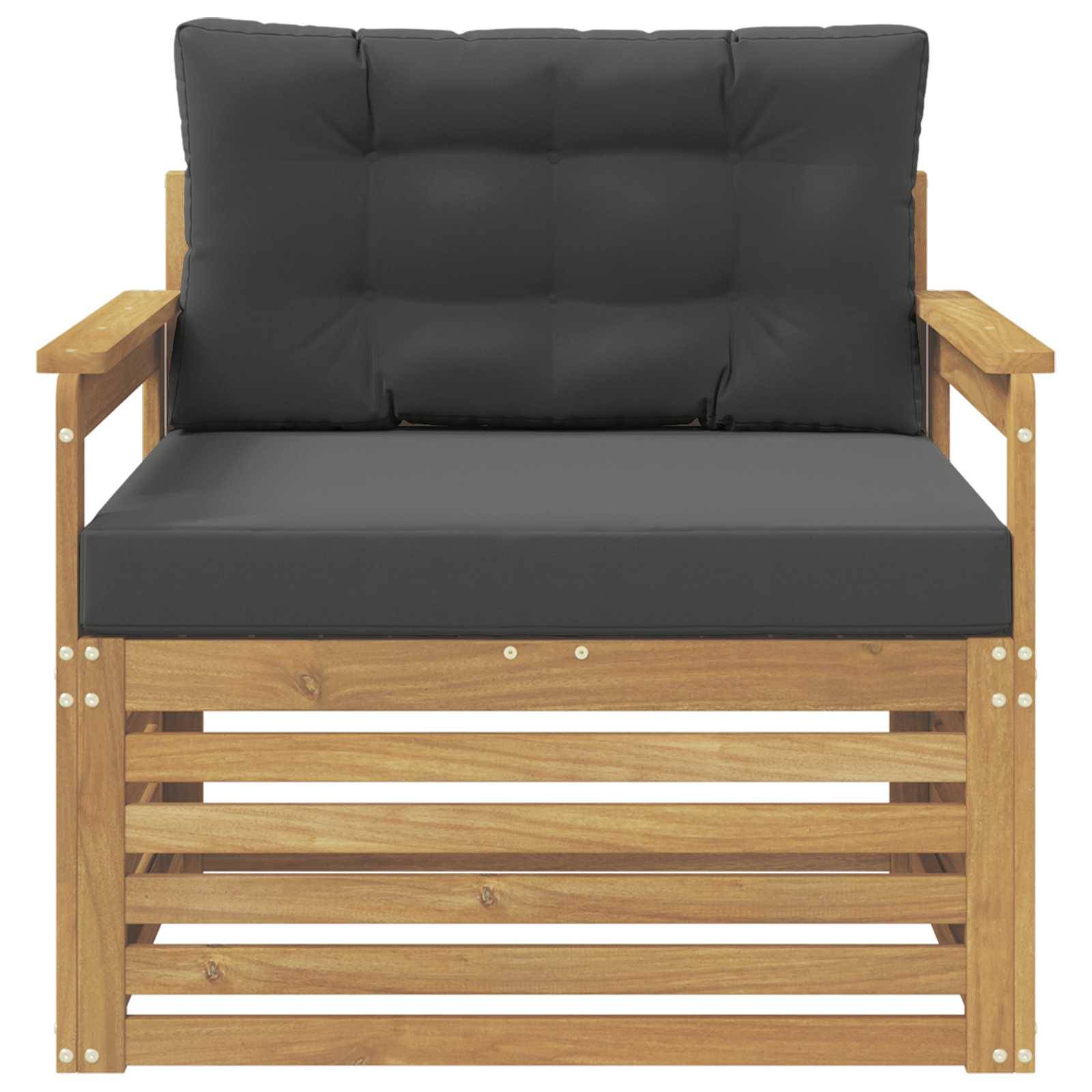 vidaXL Outdoor-Sofa Polyester Weiß und Anthrazit