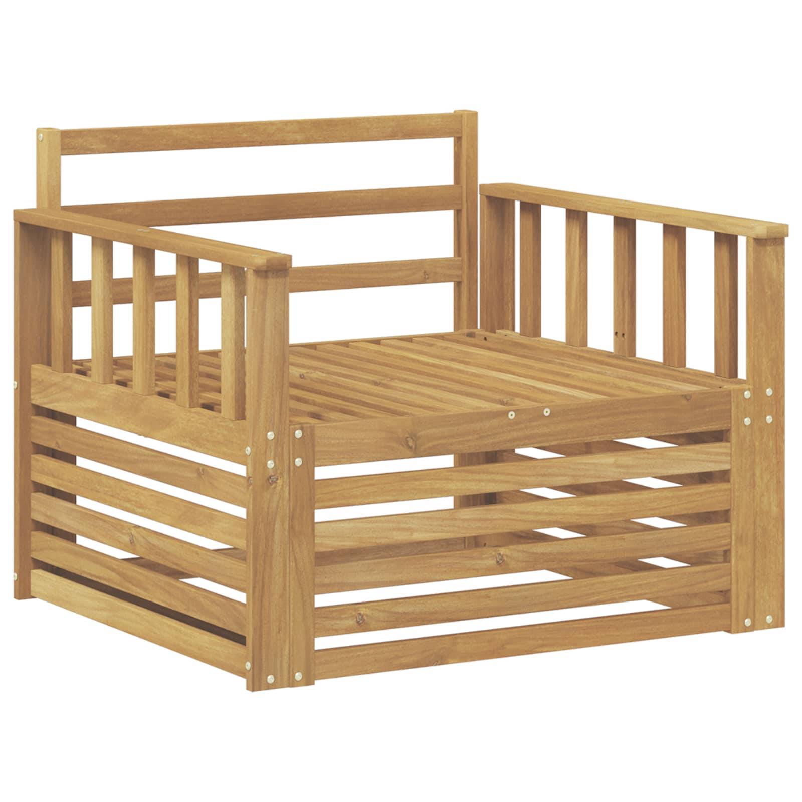 vidaXL Outdoor-Sofa Massivholz Akazie Weiß