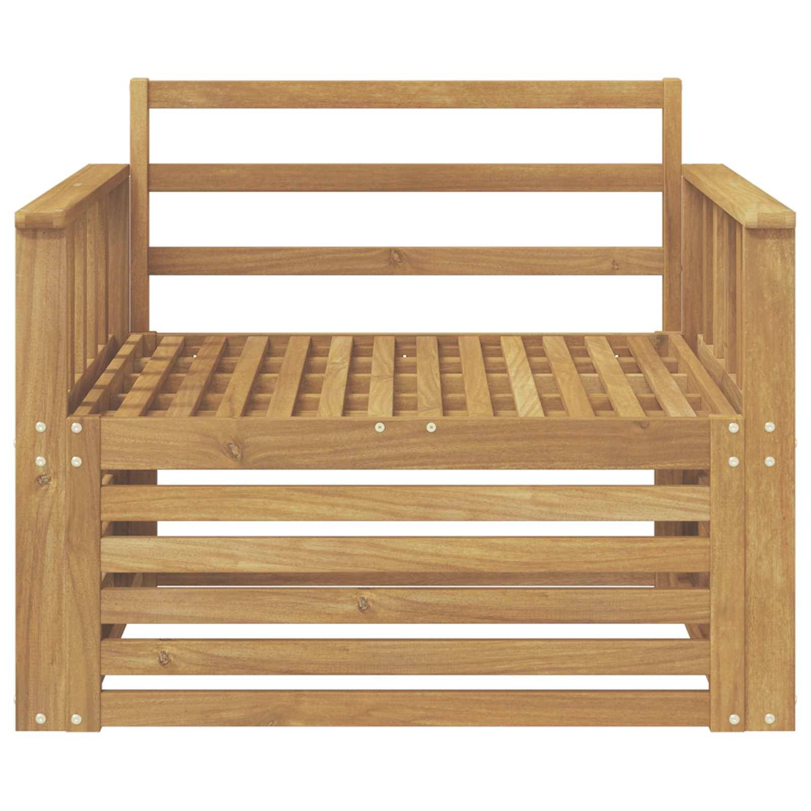 vidaXL Outdoor-Sofa Massivholz Akazie Weiß