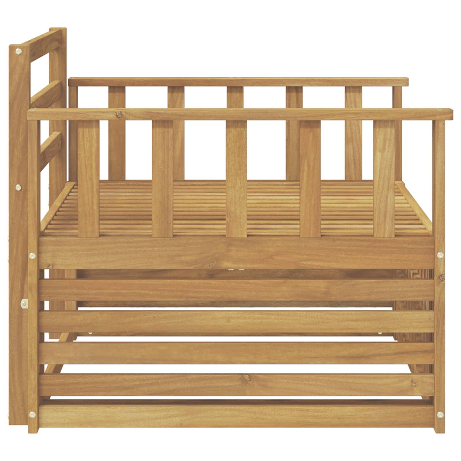 vidaXL Outdoor-Sofa Massivholz Akazie Weiß