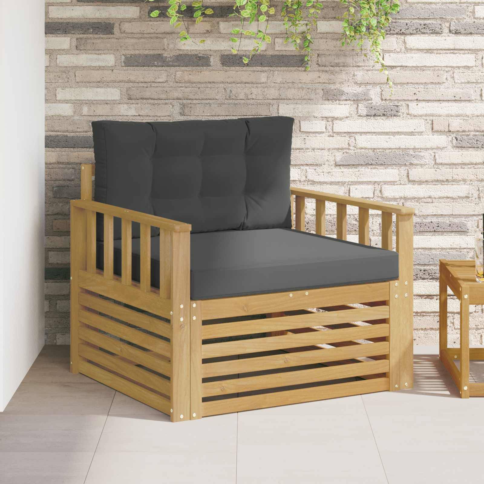 vidaXL Outdoor-Sofa Polyester Weiß