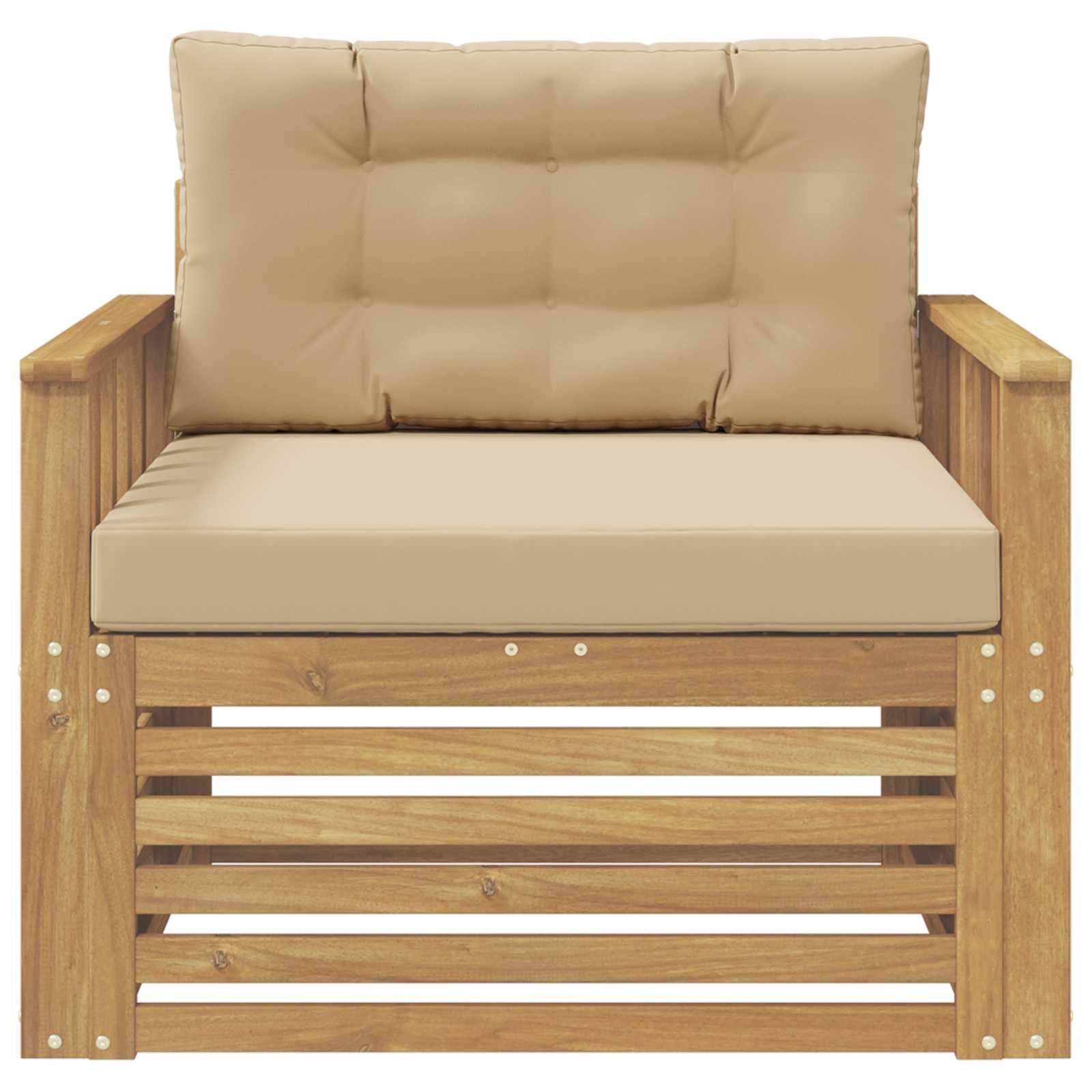 vidaXL Outdoor-Sofa Polyester Weiß und Beige