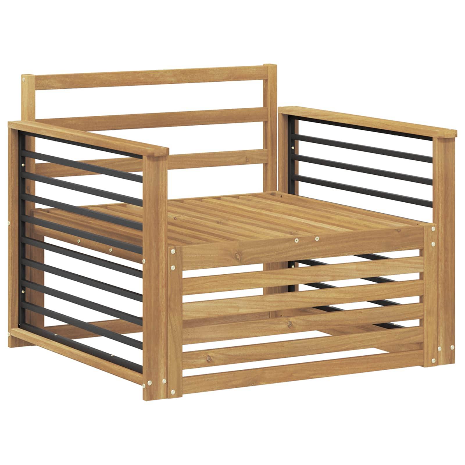 vidaXL Outdoor-Sofa Massivholz Akazie Weiß