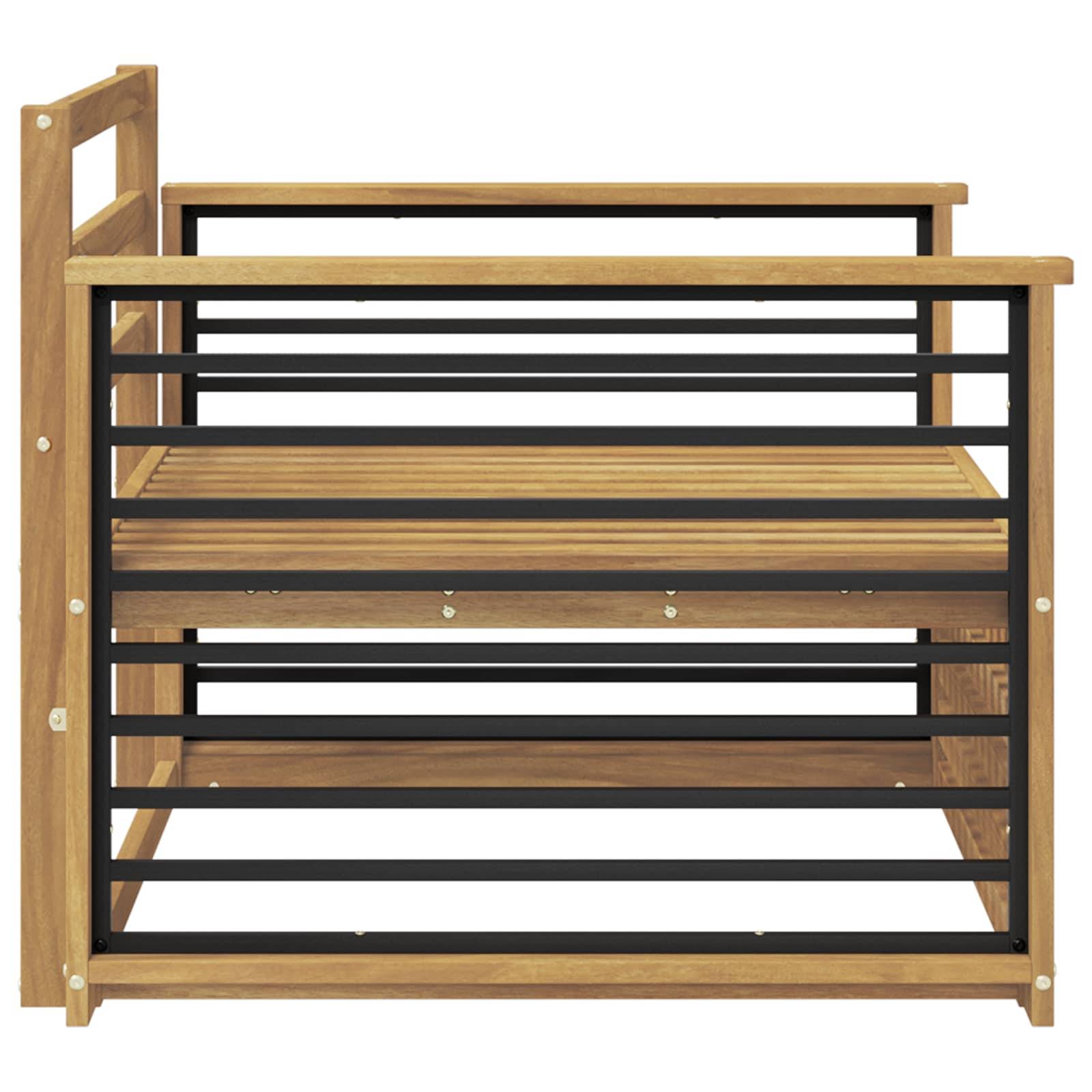 vidaXL Outdoor-Sofa Massivholz Akazie Weiß