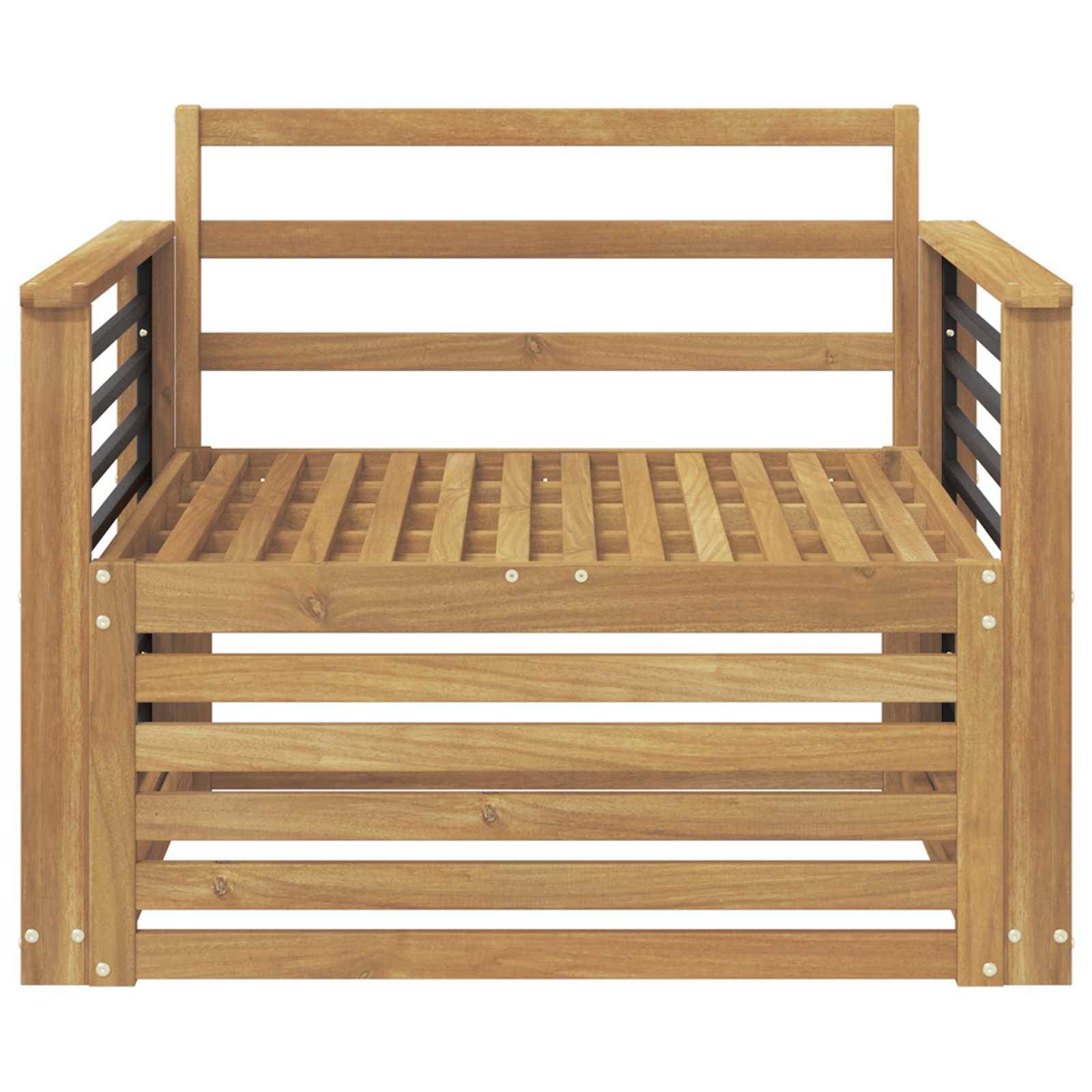 vidaXL Outdoor-Sofa Massivholz Akazie Weiß