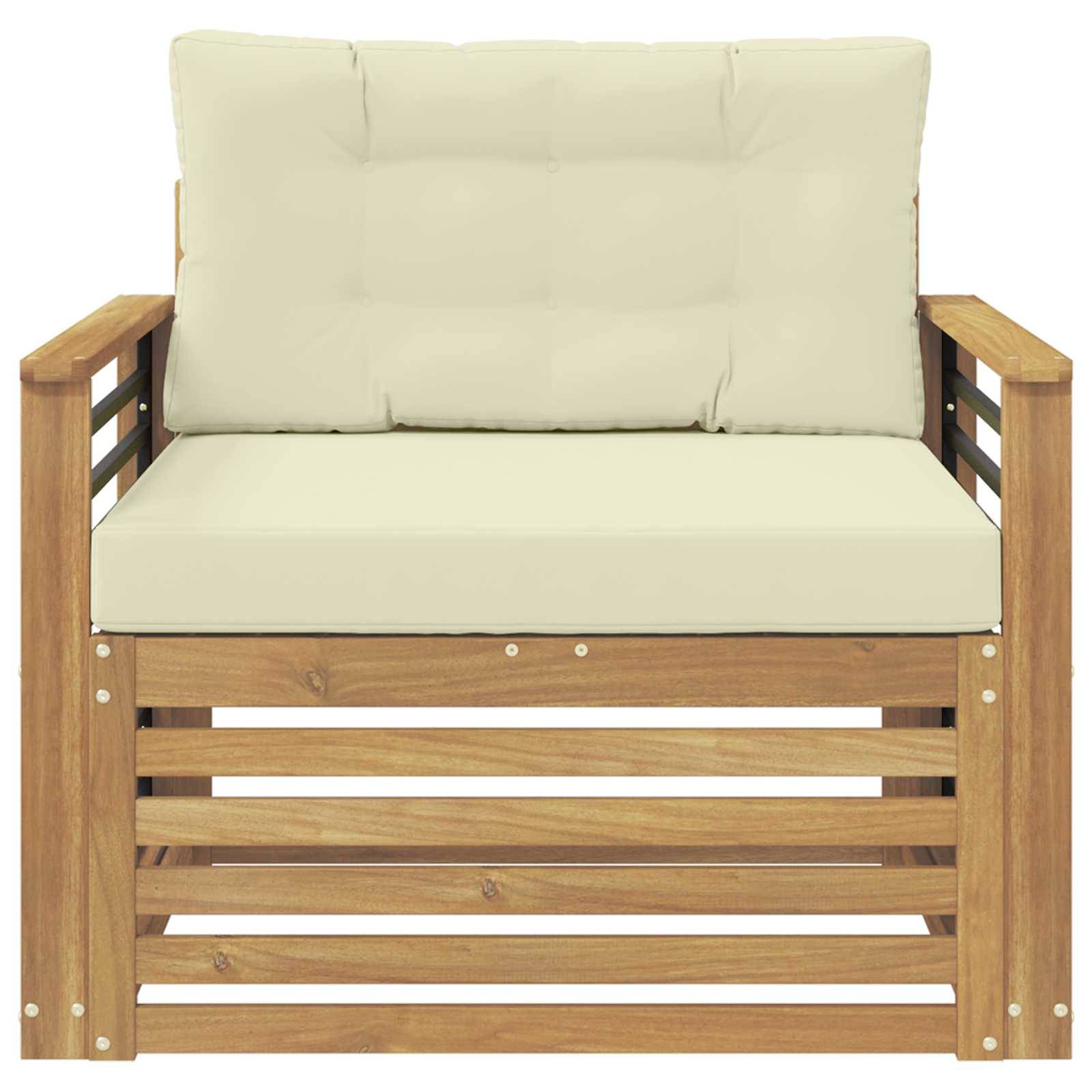 vidaXL Outdoor-Sofa Polyester Weiß