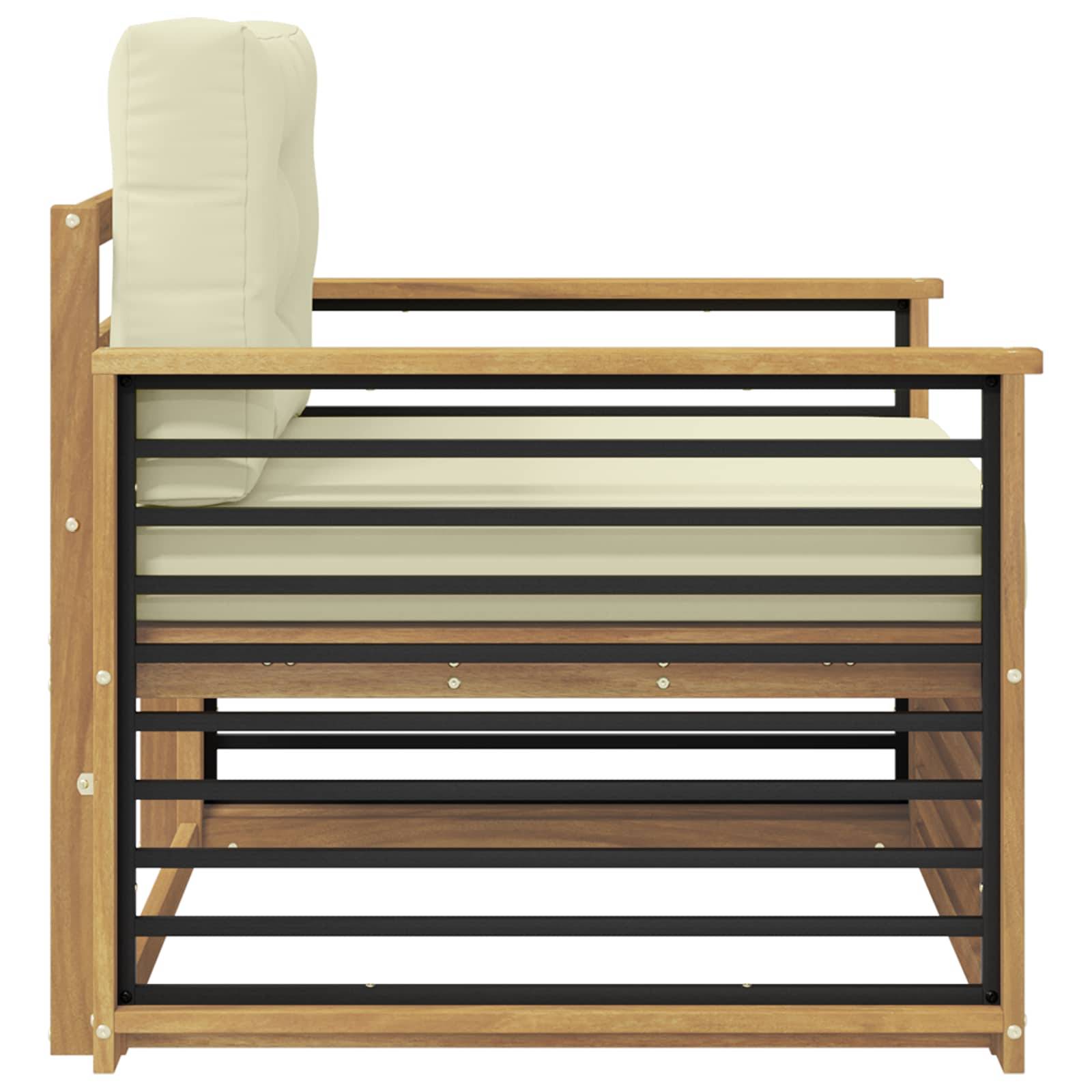 vidaXL Outdoor-Sofa Polyester Weiß
