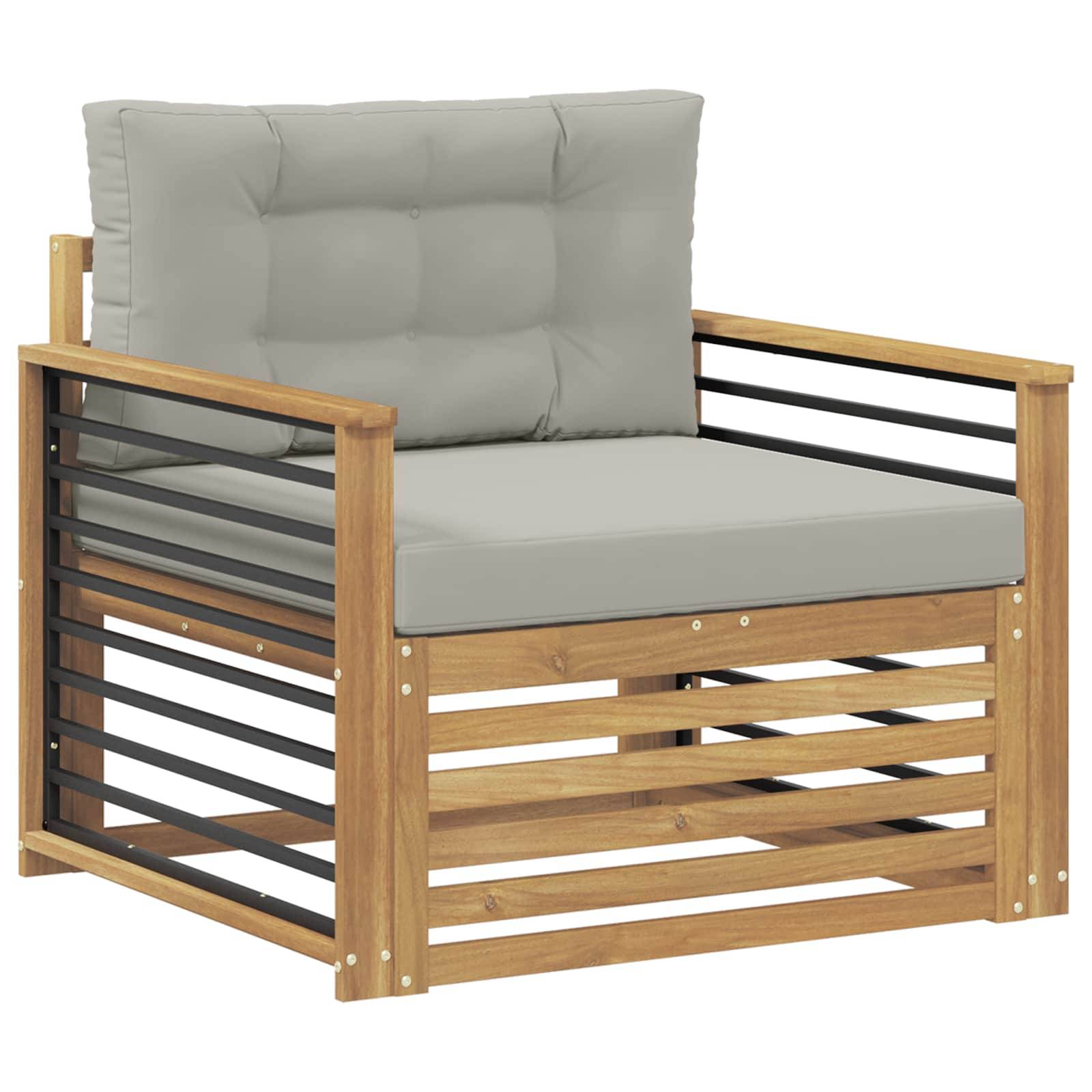 vidaXL Outdoor-Sofa Polyester Weiß