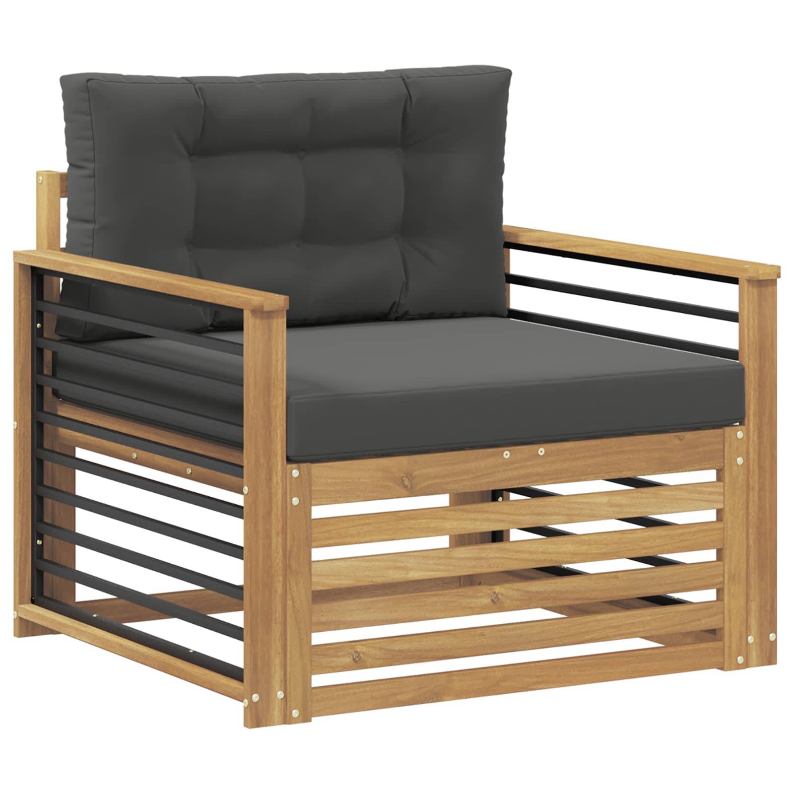 vidaXL Outdoor-Sofa Polyester Weiß