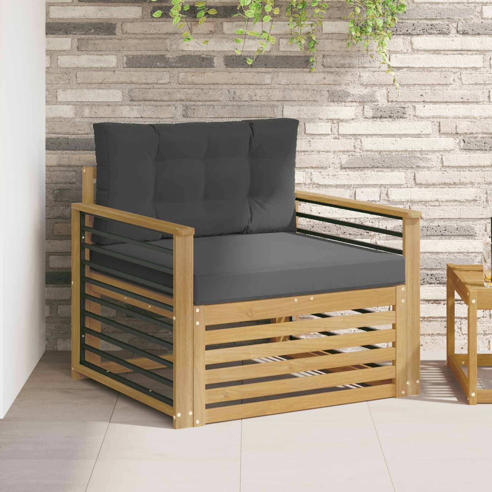 vidaXL Outdoor-Sofa Polyester Weiß