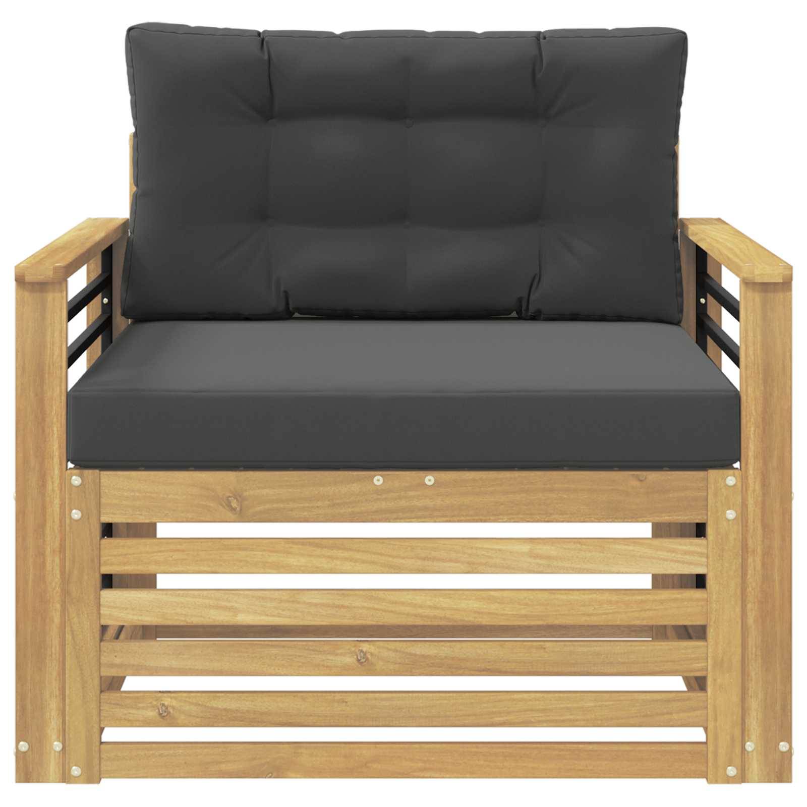 vidaXL Outdoor-Sofa Polyester Weiß