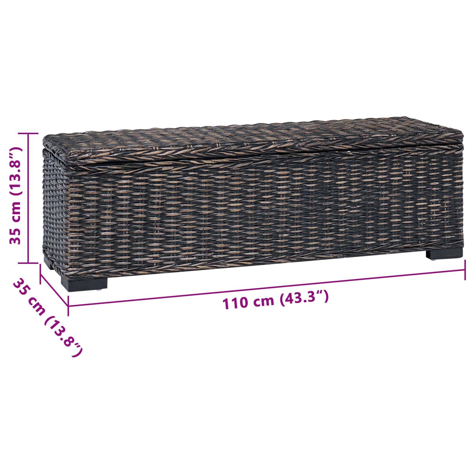 vidaXL Aufbewahrungsbox mit Speicher Schwarz 110 x 35 x 45 cm