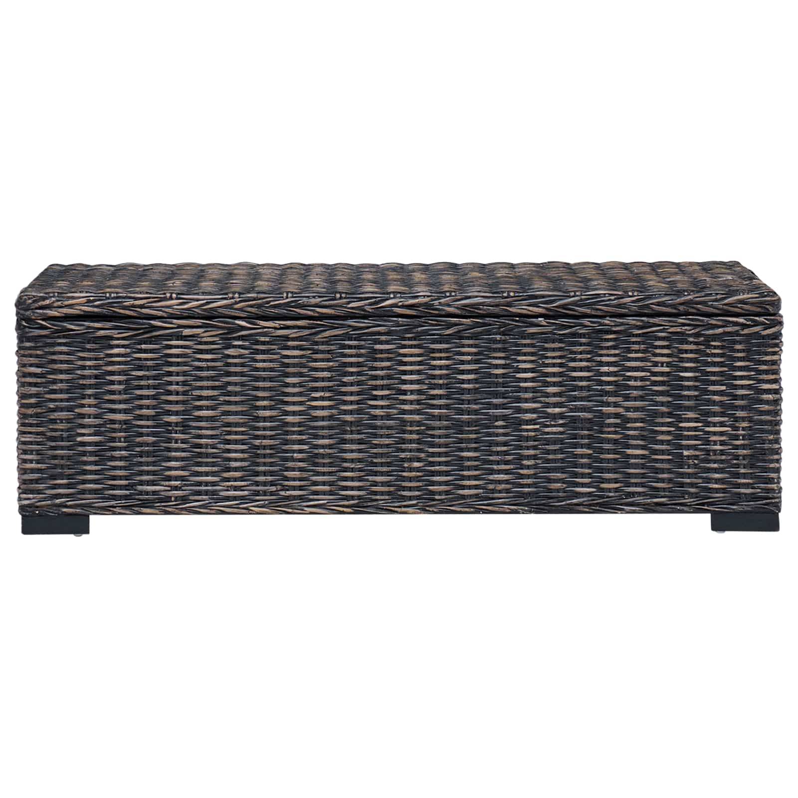 vidaXL Aufbewahrungsbox mit Speicher Schwarz 110 x 35 x 45 cm