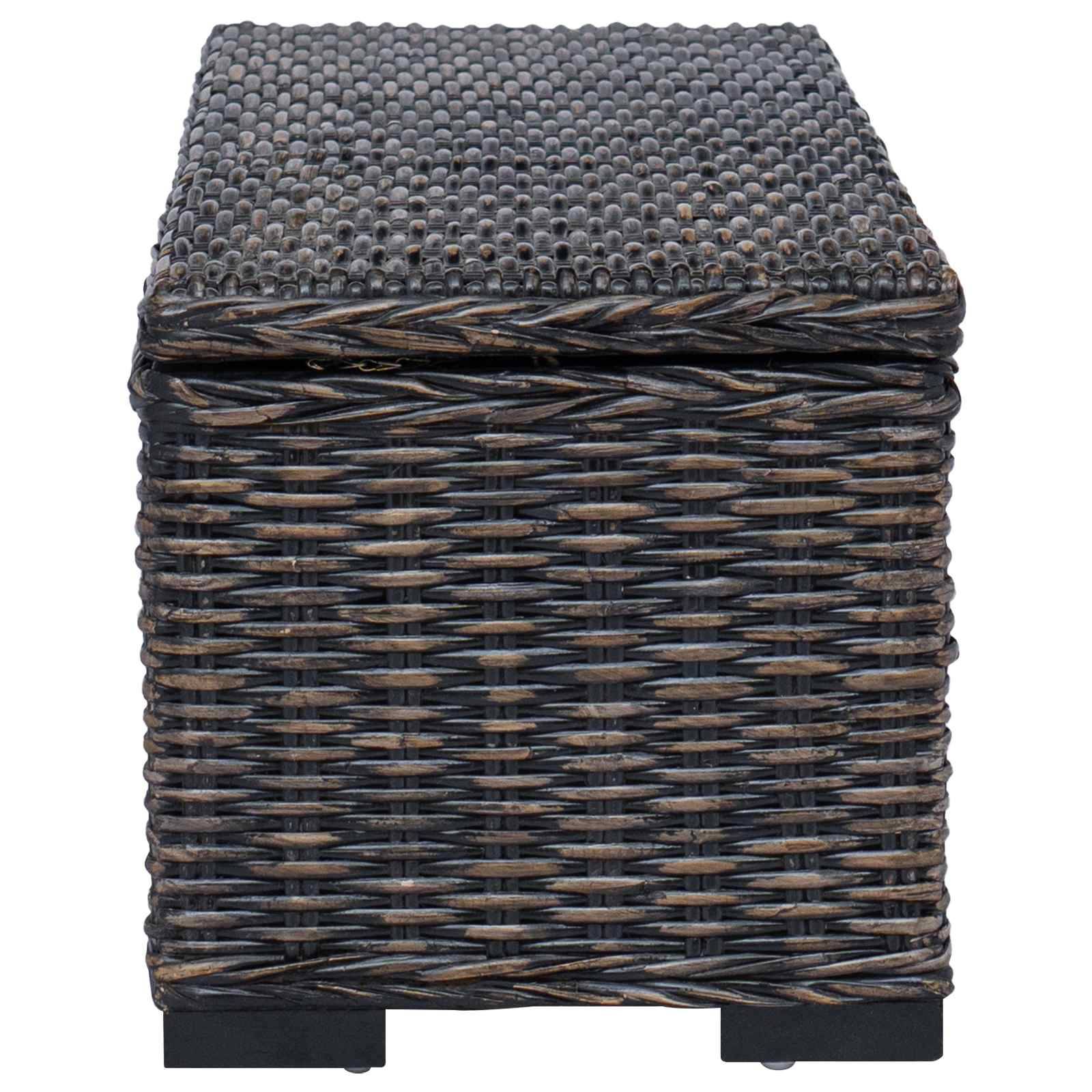 vidaXL Aufbewahrungsbox mit Speicher Schwarz 110 x 35 x 45 cm