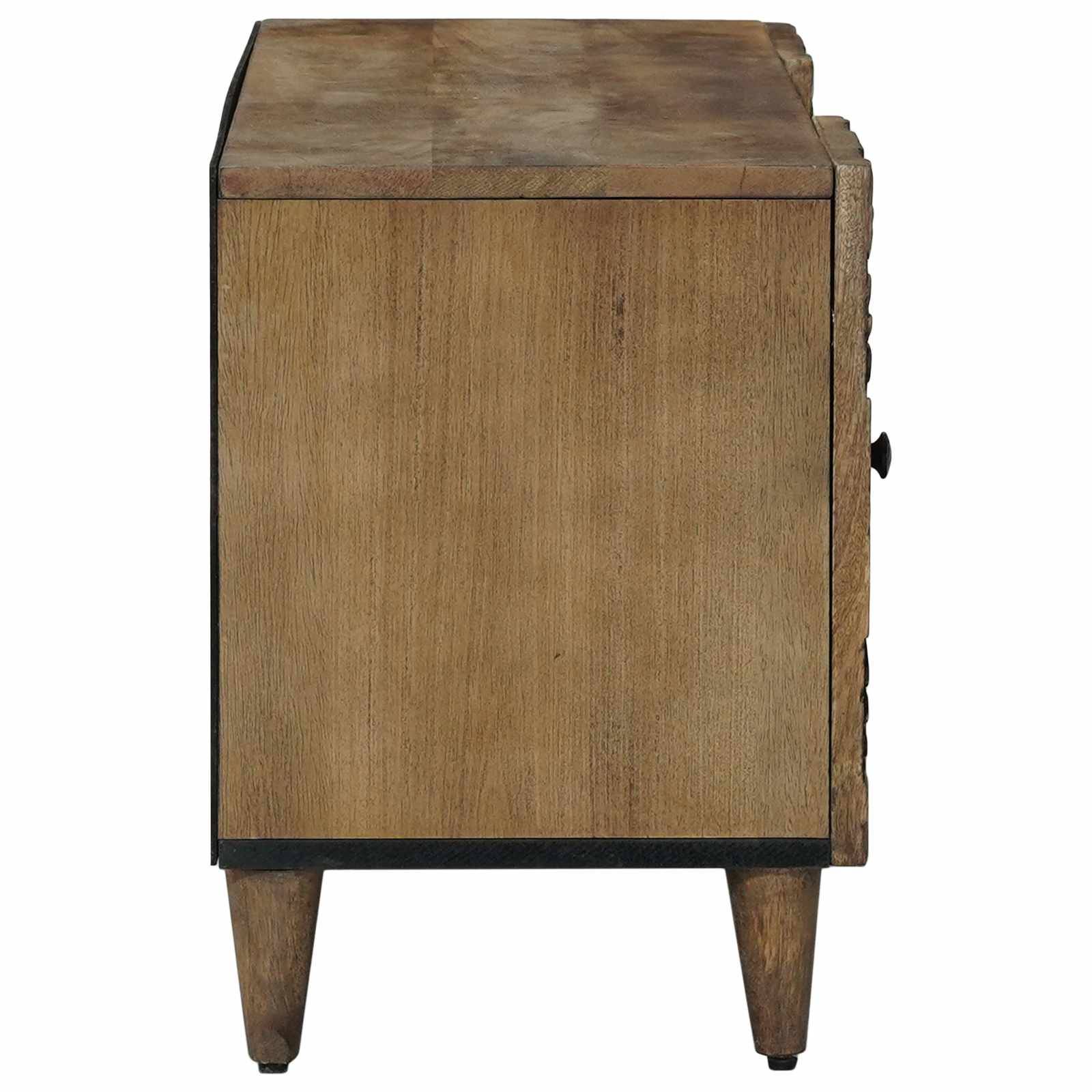 vidaXL TV-Schränk Braun 105 x 33,5 x 46 cm Massivholz Mango