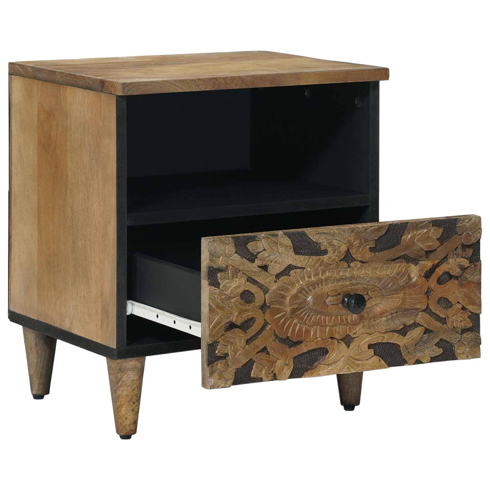 vidaXL Bettkasten 2 pcs Braun 40 x 33 x 46 cm Massivholz Mango