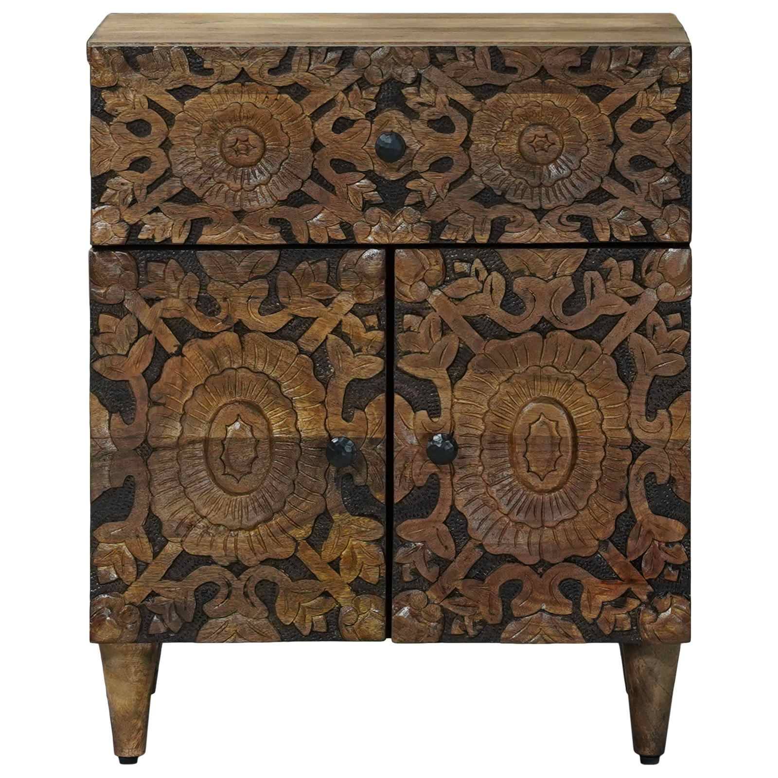 vidaXL Bettkasten Braun 50 x 33 x 60 cm Massivholz Mango