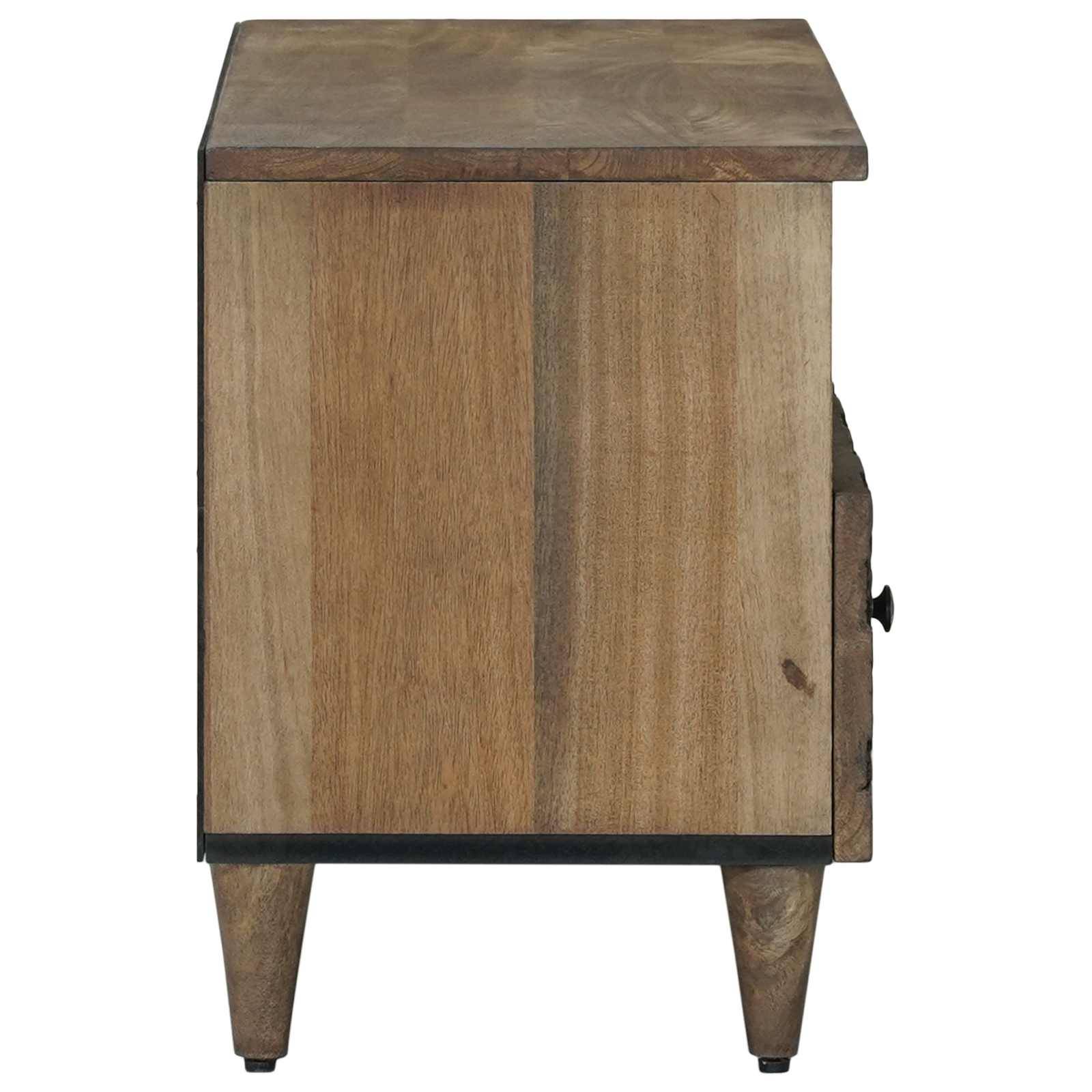vidaXL TV-Schränk mit Regal Braun 80 x 33,5 x 46 cm Massivholz Mango