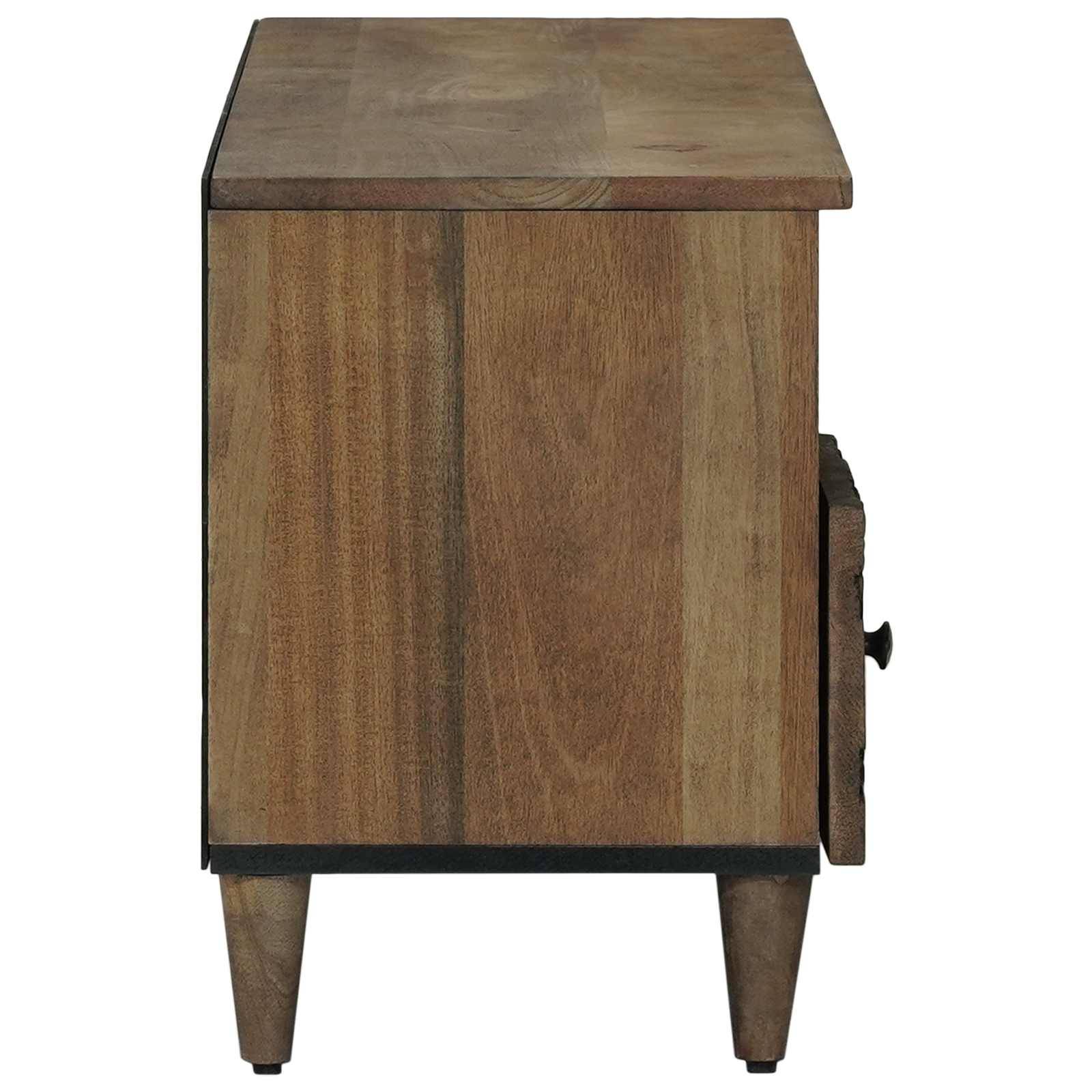 vidaXL TV-Schränk mit Regal Braun 100 x 33,5 x 46 cm Massivholz Mango