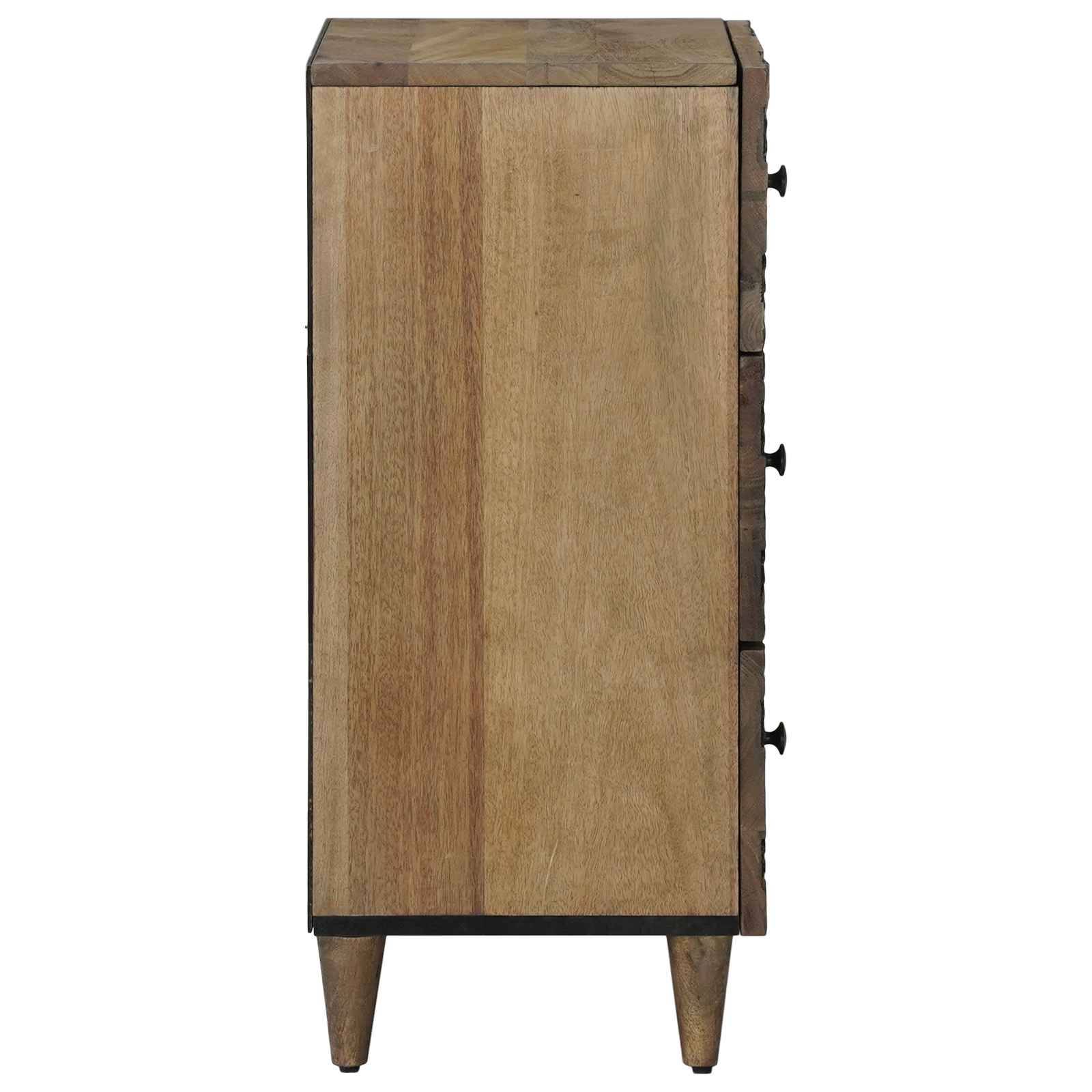 vidaXL Sideboard mit Speicher Braun 40 x 33,5 x 75 cm Massivholz Mango