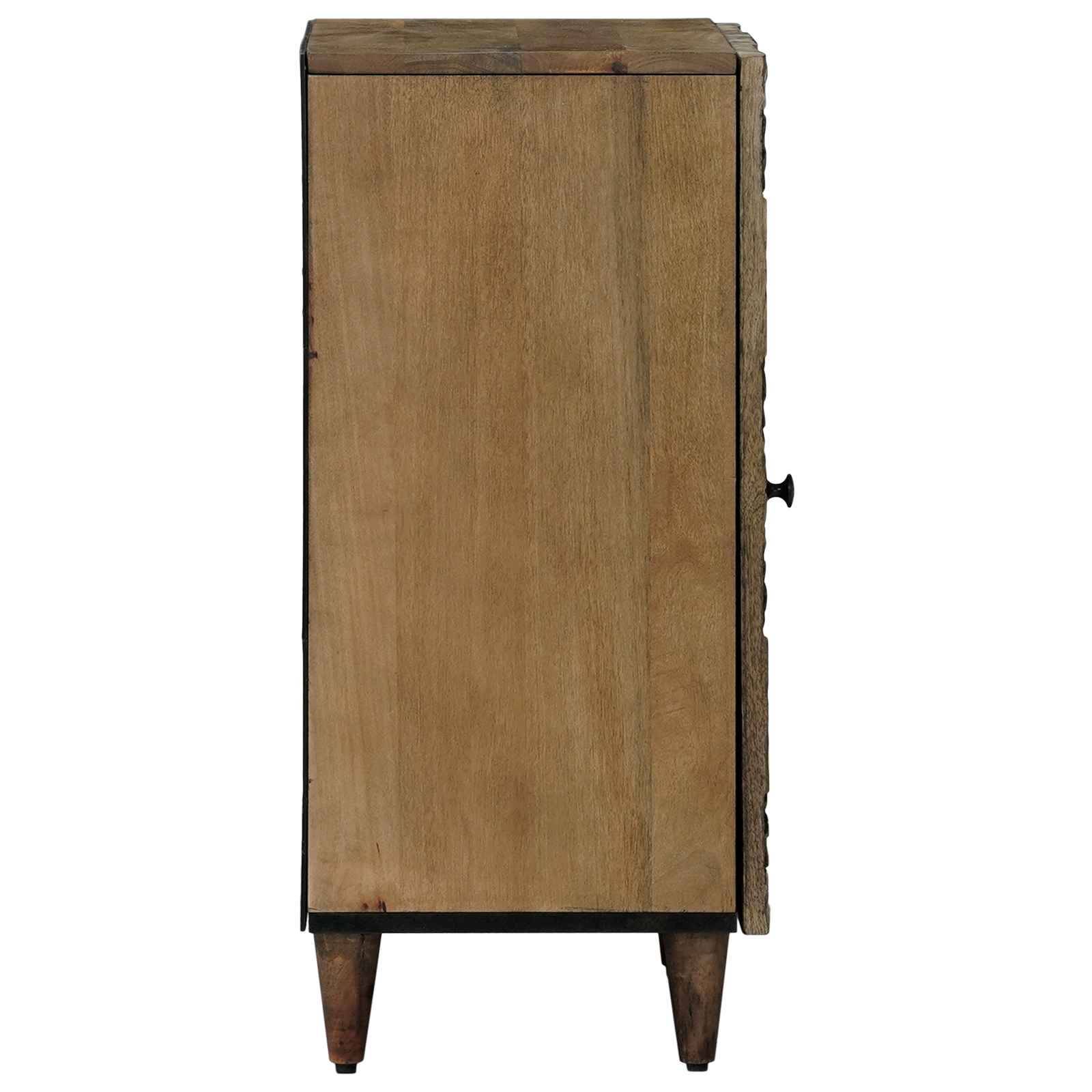 vidaXL Sideboard mit Speicher Braun 40 x 33,5 x 75 cm Massivholz Mango