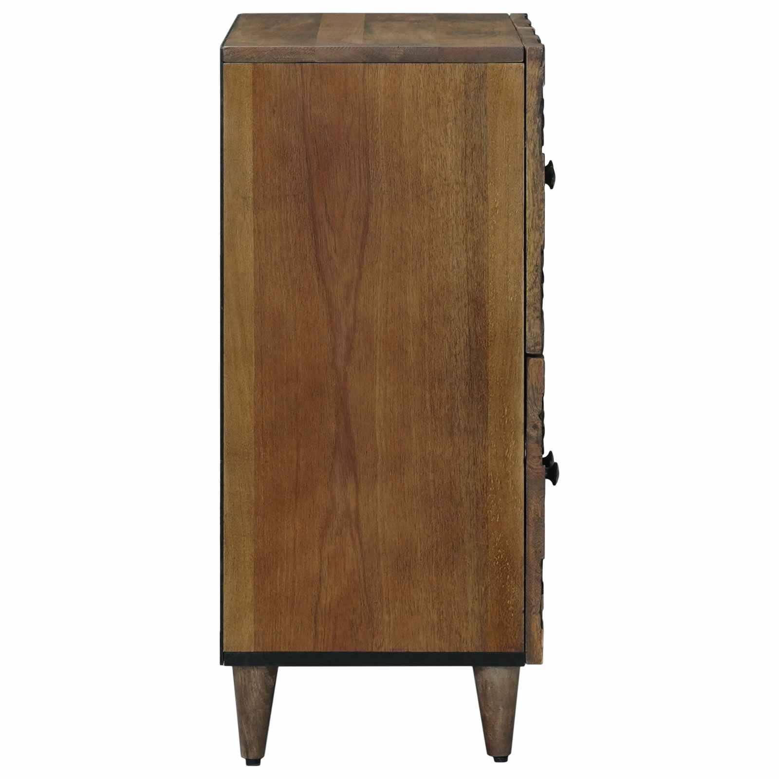 vidaXL Sideboard mit Speicher Braun 60 x 33,5 x 75 cm Massivholz Mango