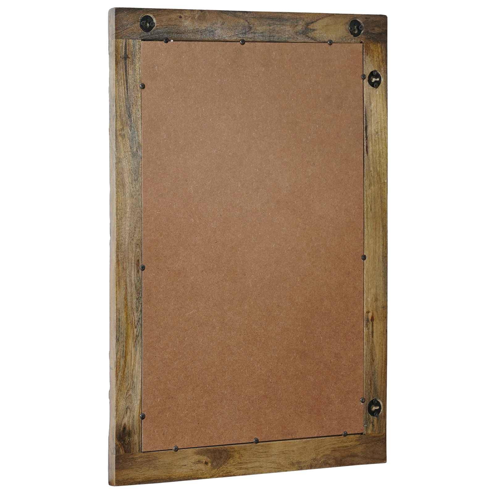 vidaXL Wandspiegel Walnussbraun 70 x 50 cm Holzwerkstoff und Glas