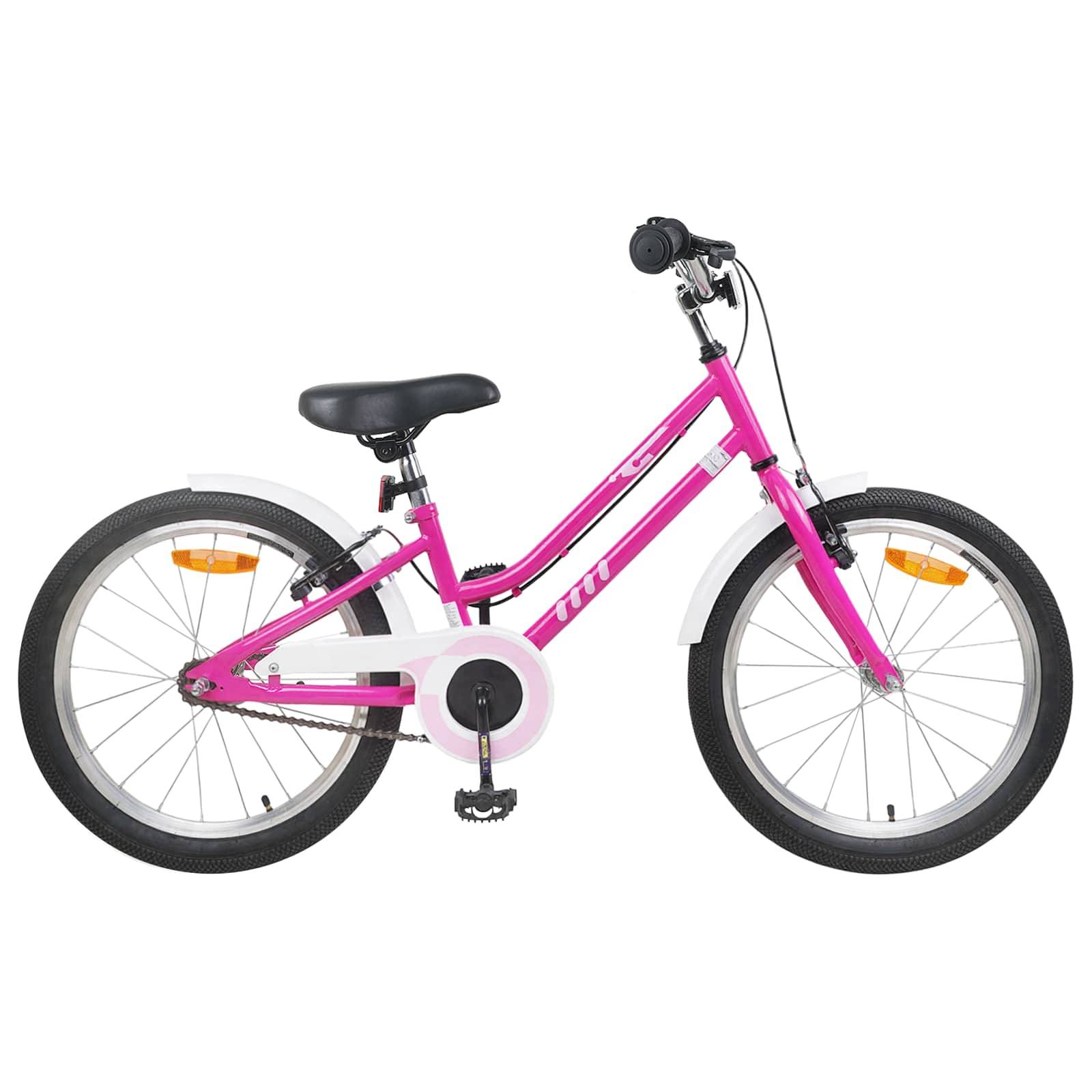 vidaXL Kinderfahrrad 22 Zoll für 7-12 Jahre alt Pink Weiß