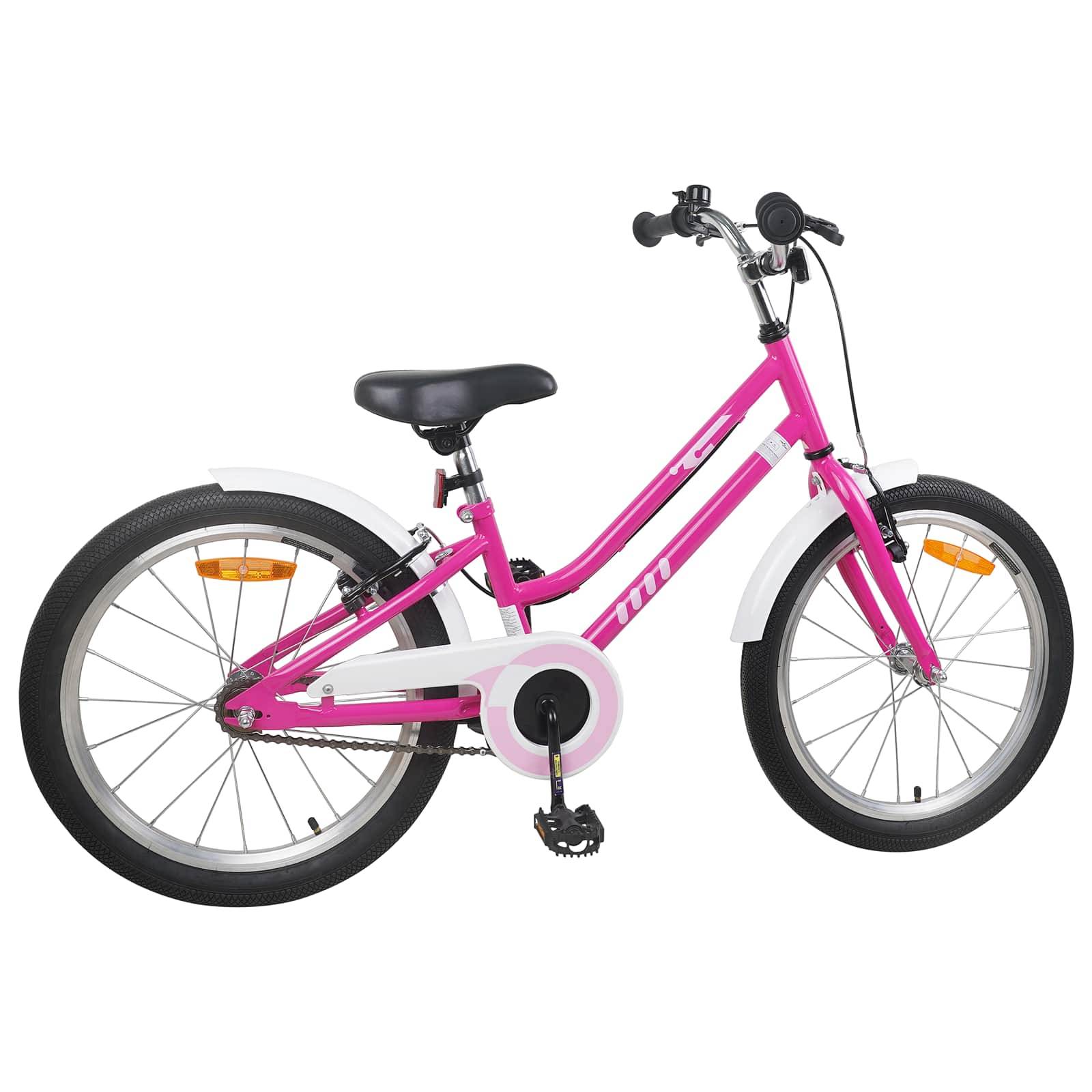 vidaXL Kinderfahrrad 20 Zoll für 6-11 Jahre alt Pink Weiß