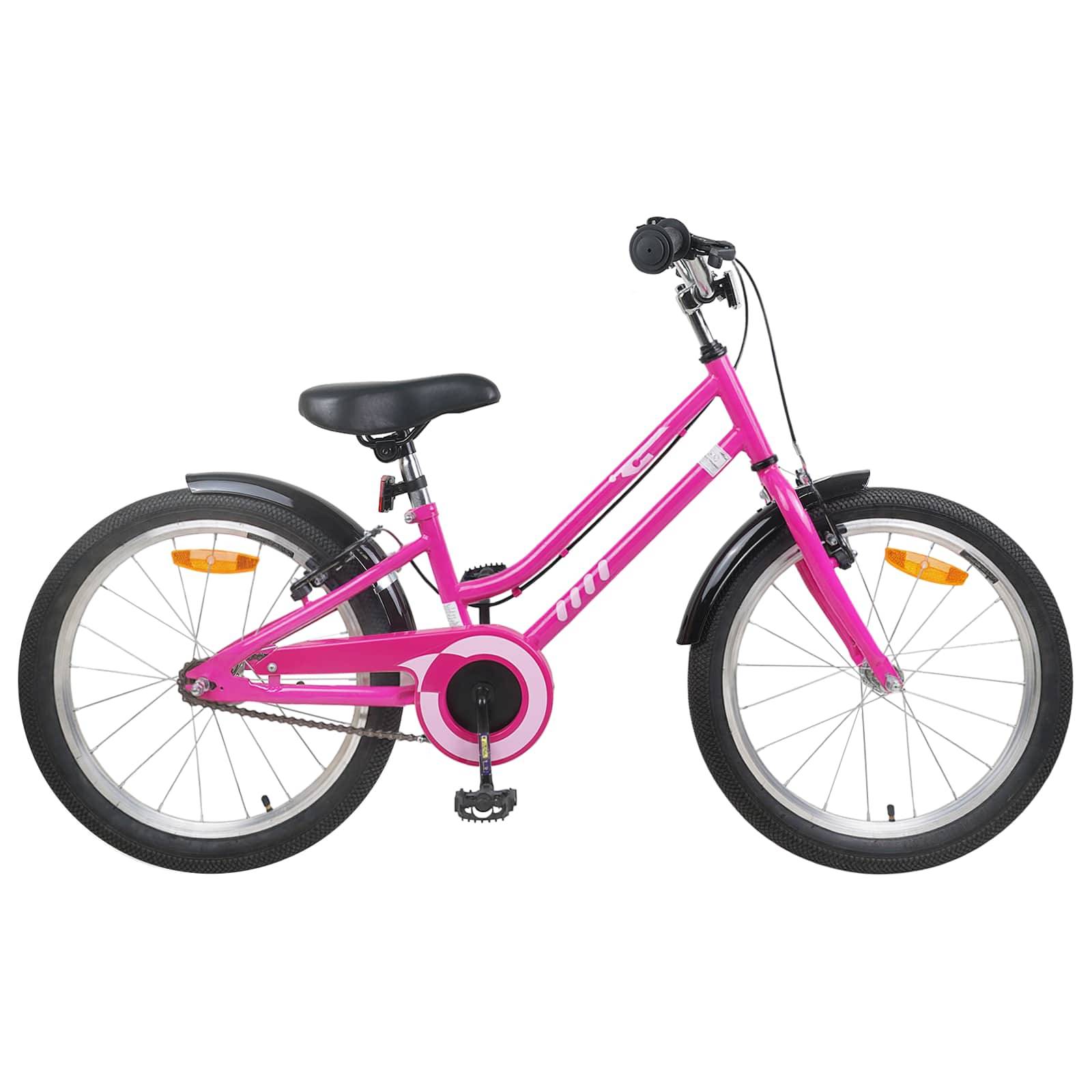 vidaXL Kinderfahrrad 22 Zoll für 7-12 Jahre alt Pink Schwarz