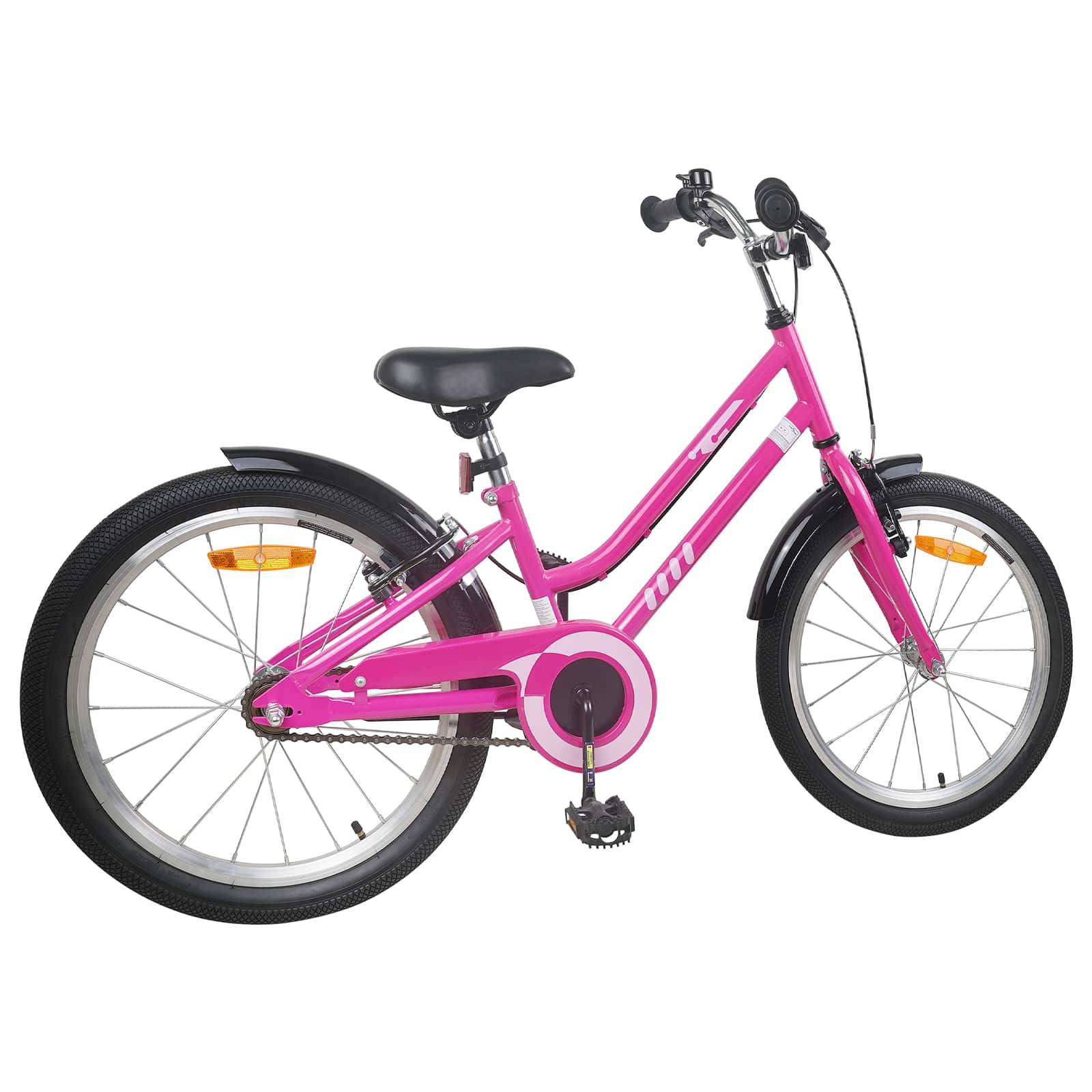 vidaXL Kinderfahrrad 22 Zoll für 7-12 Jahre alt Pink Schwarz