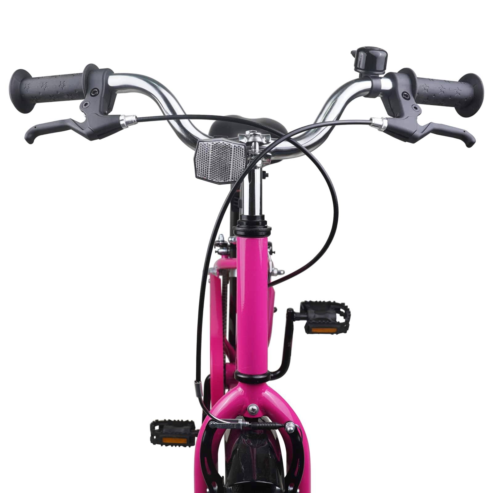 vidaXL Kinderfahrrad 22 Zoll für 7-12 Jahre alt Pink Schwarz