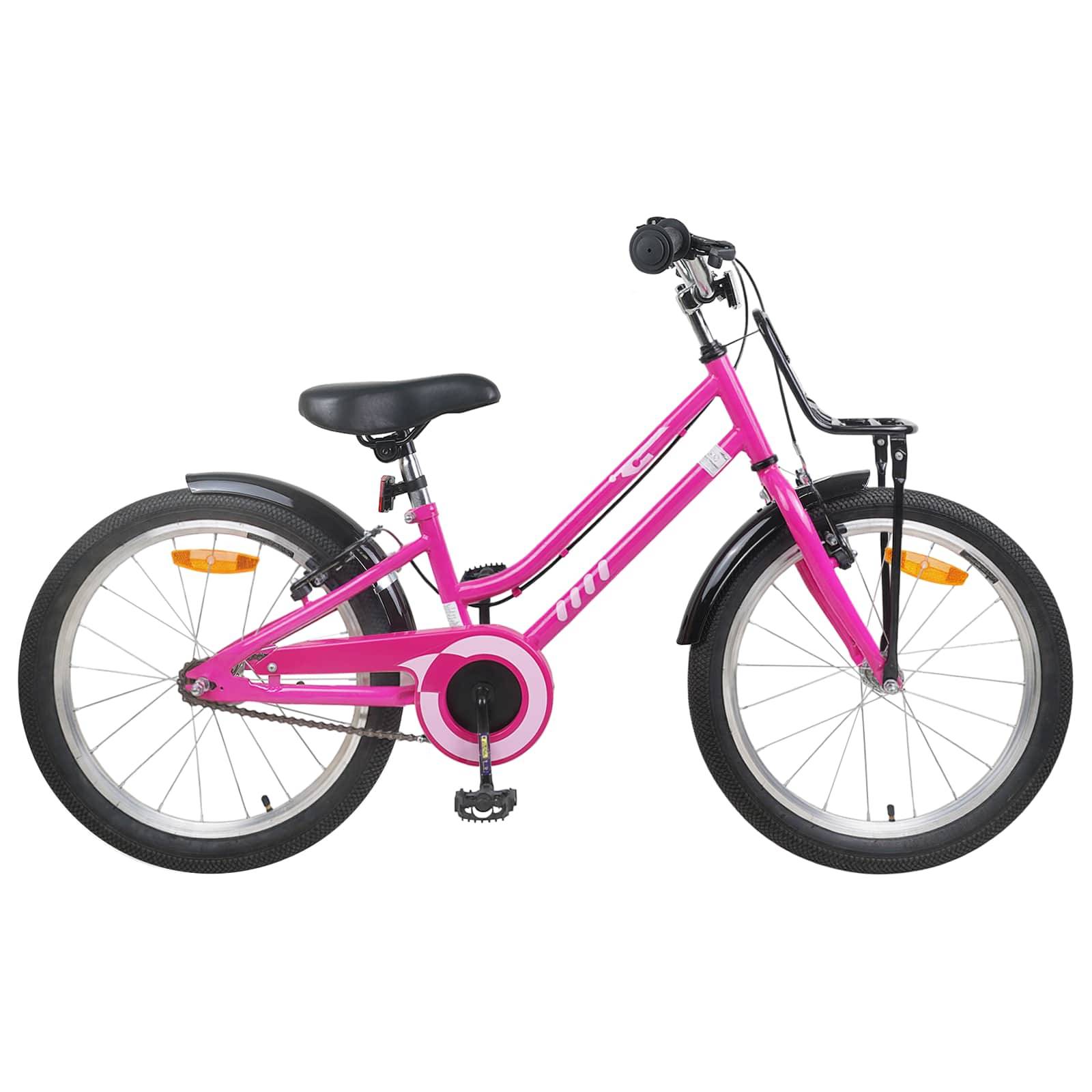 vidaXL Kinderfahrrad 20 Zoll für 6-11 Jahre alt Pink Schwarz